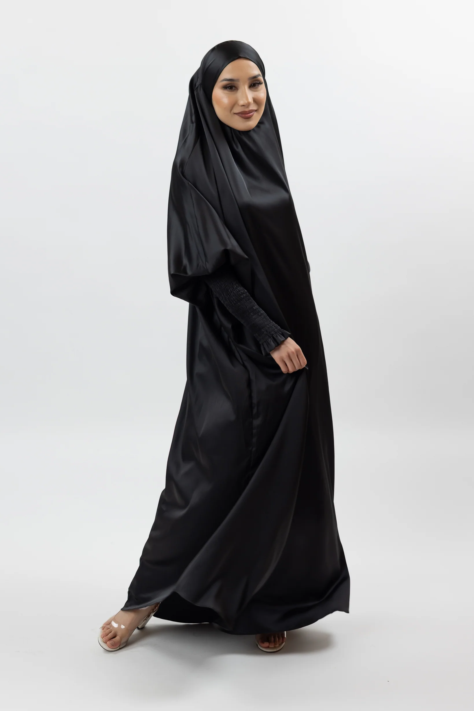 Satin Tie Back Maxi Jilbab - Image 11