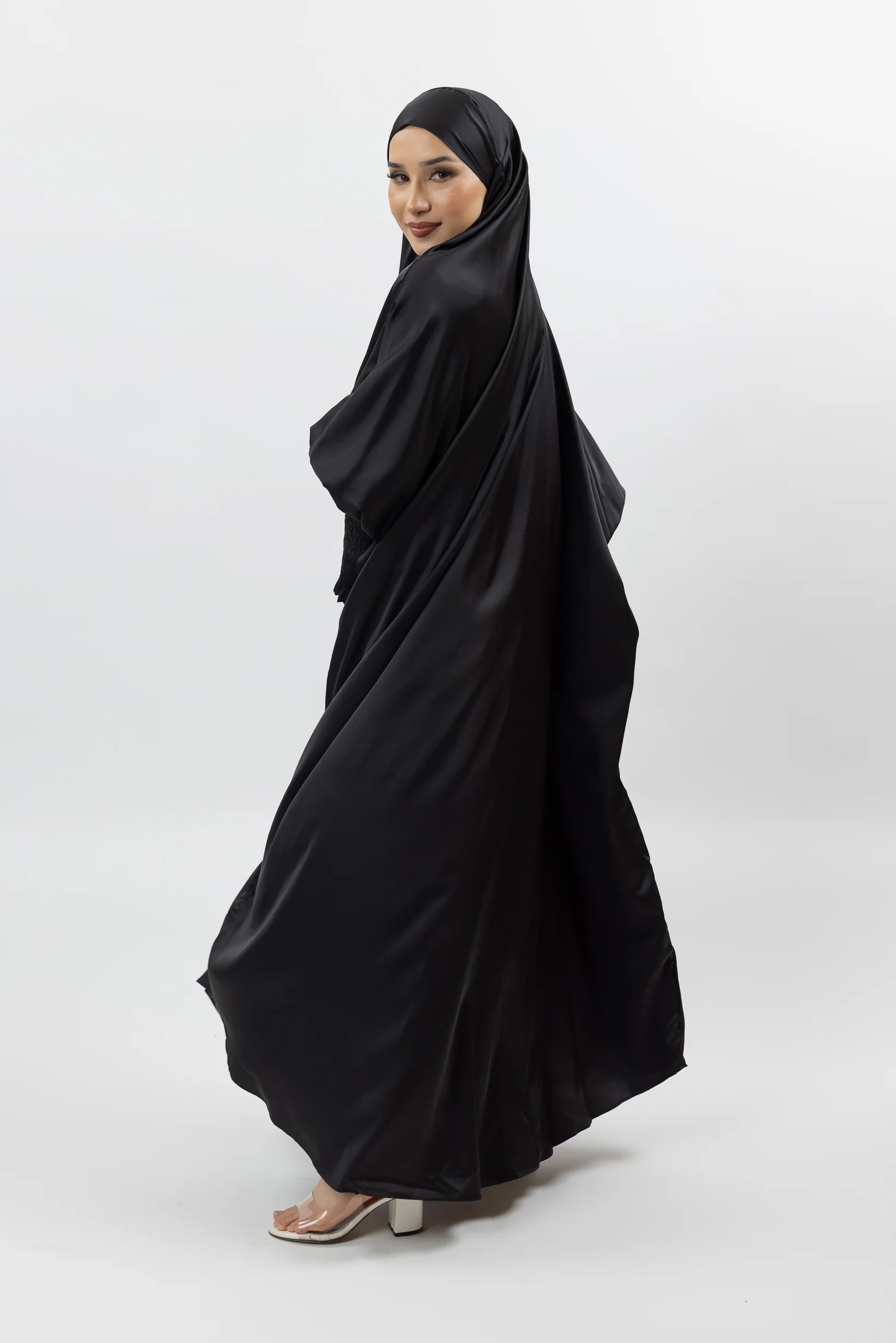 Satin Tie Back Maxi Jilbab - Image 13