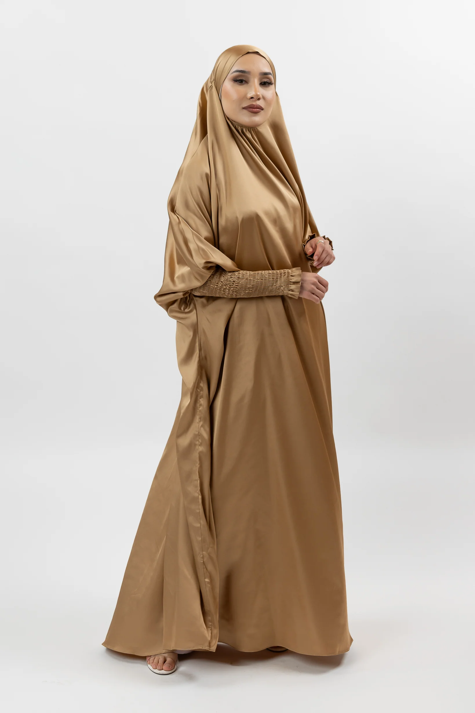 Satin Tie Back Maxi Jilbab - Image 4