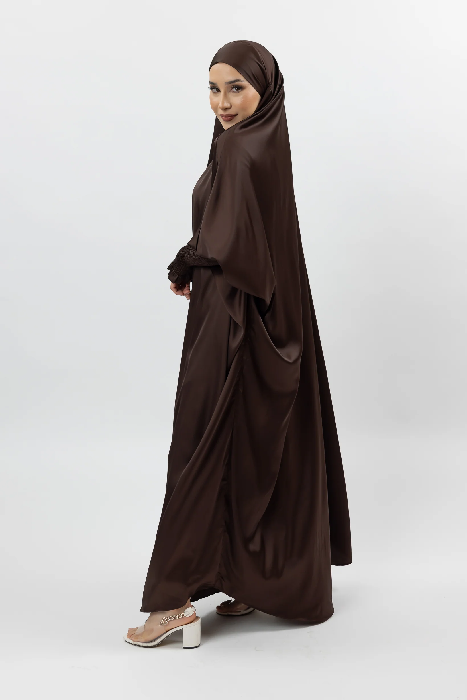 Satin Tie Back Maxi Jilbab - Image 7