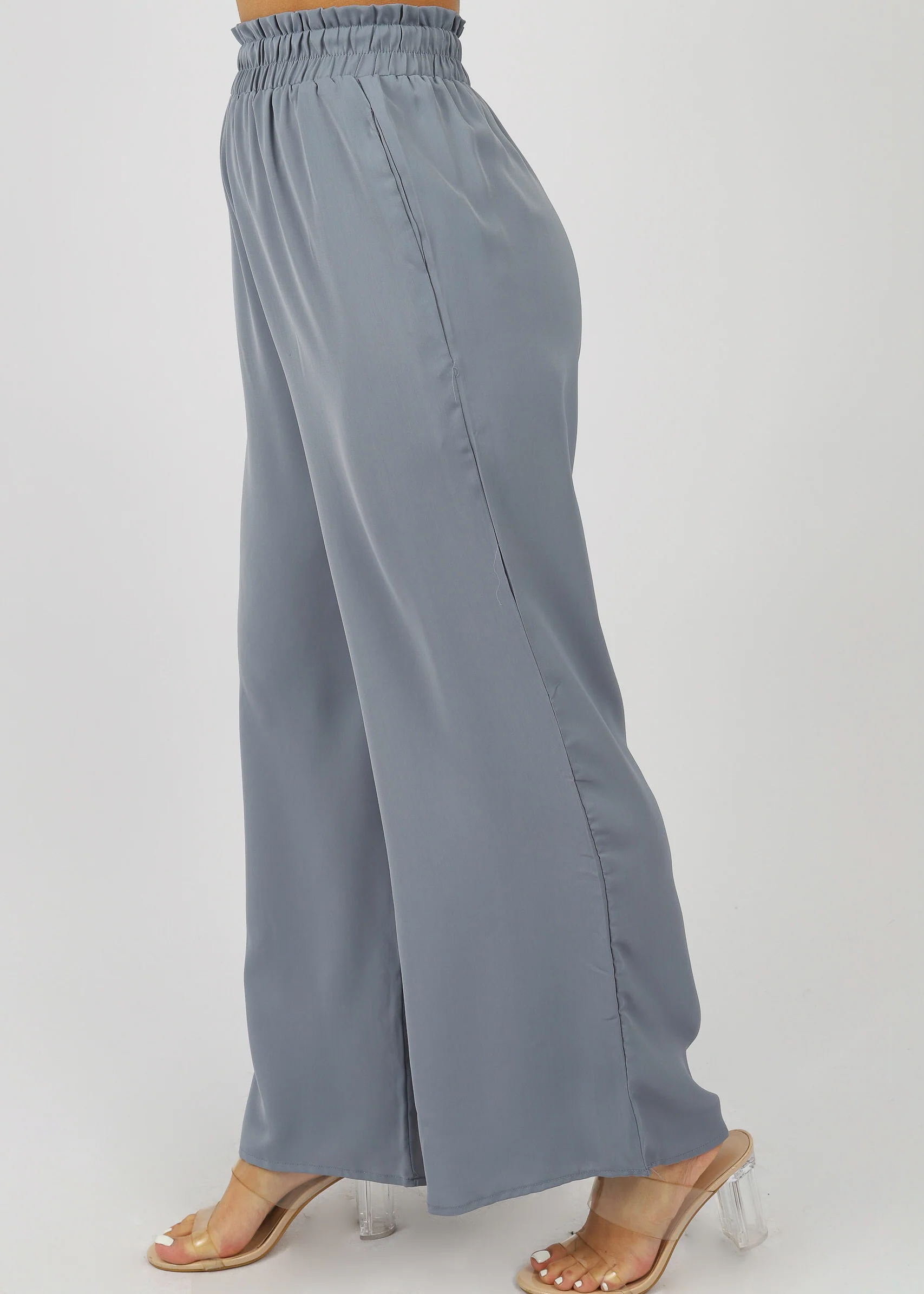 Satin Wide Leg Pants - Image 5