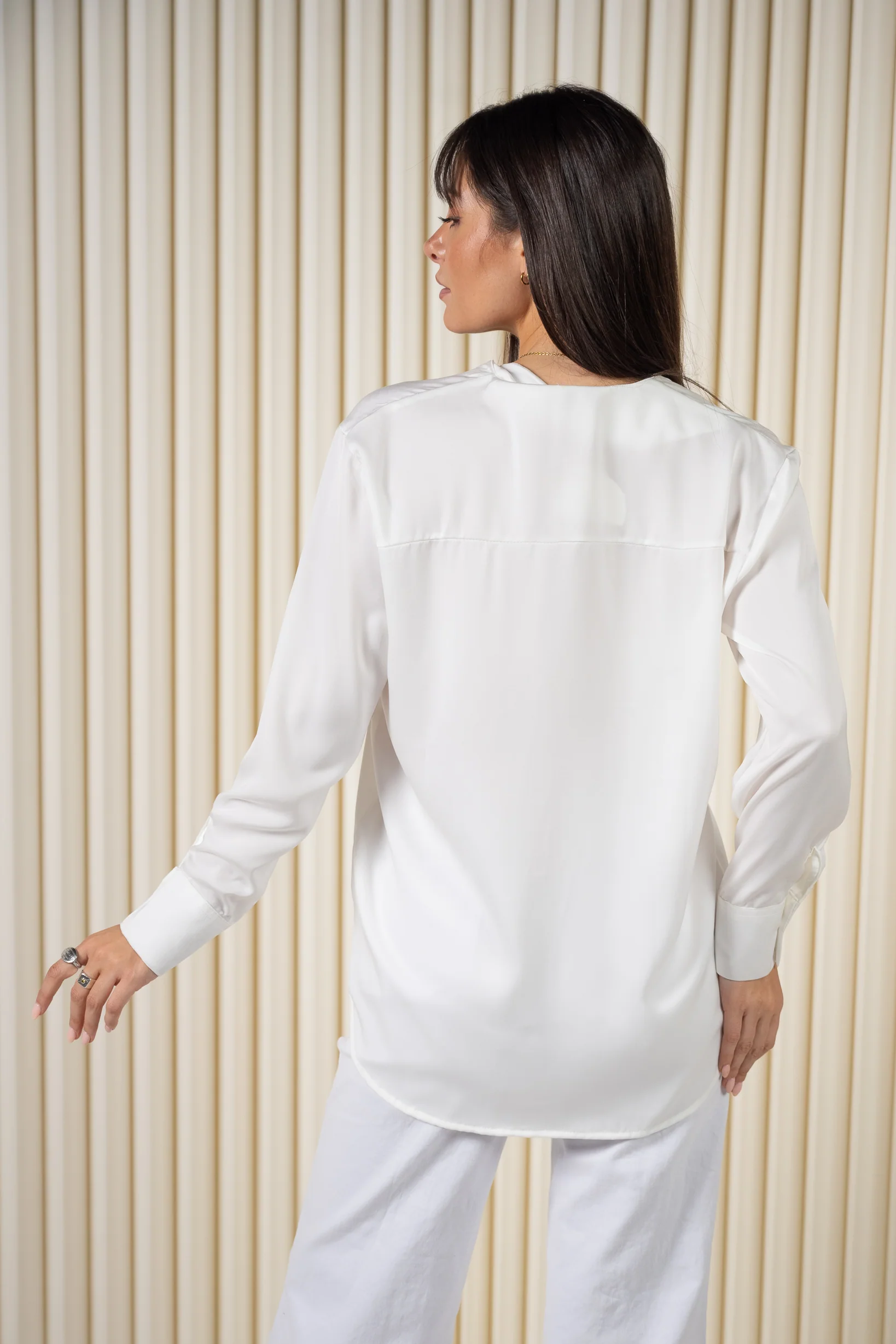 Sera Satin Shirt - Image 8