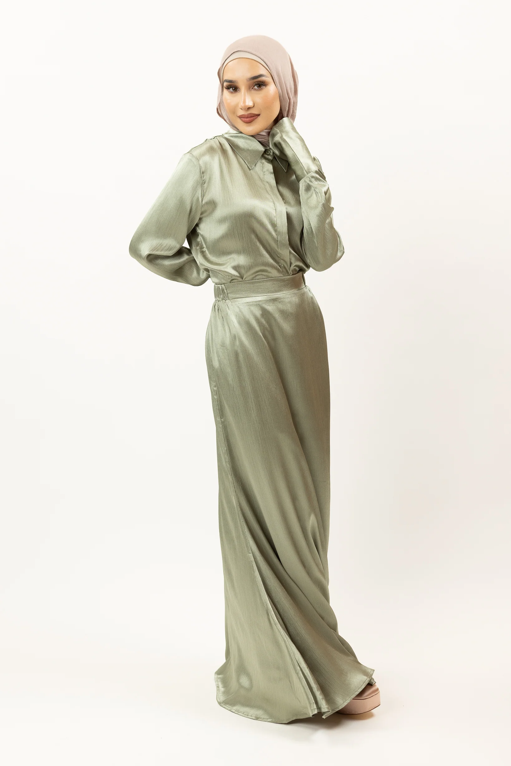 Serene Satin Skirt - Image 5