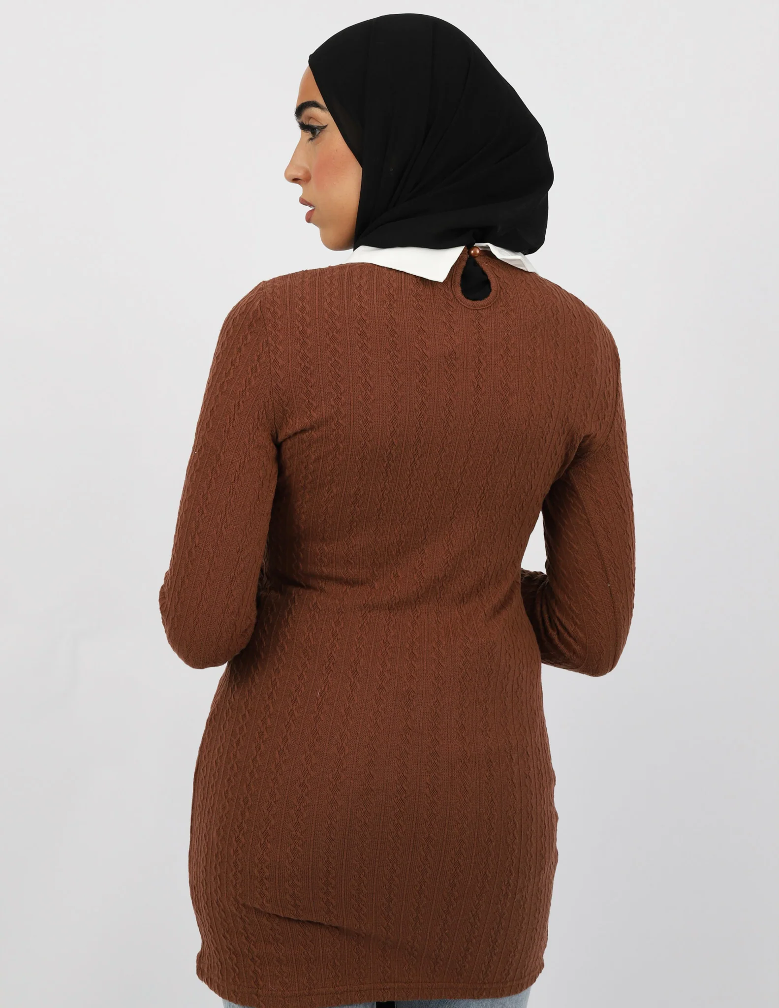 Shirt Underlay Knit Dress - Image 4