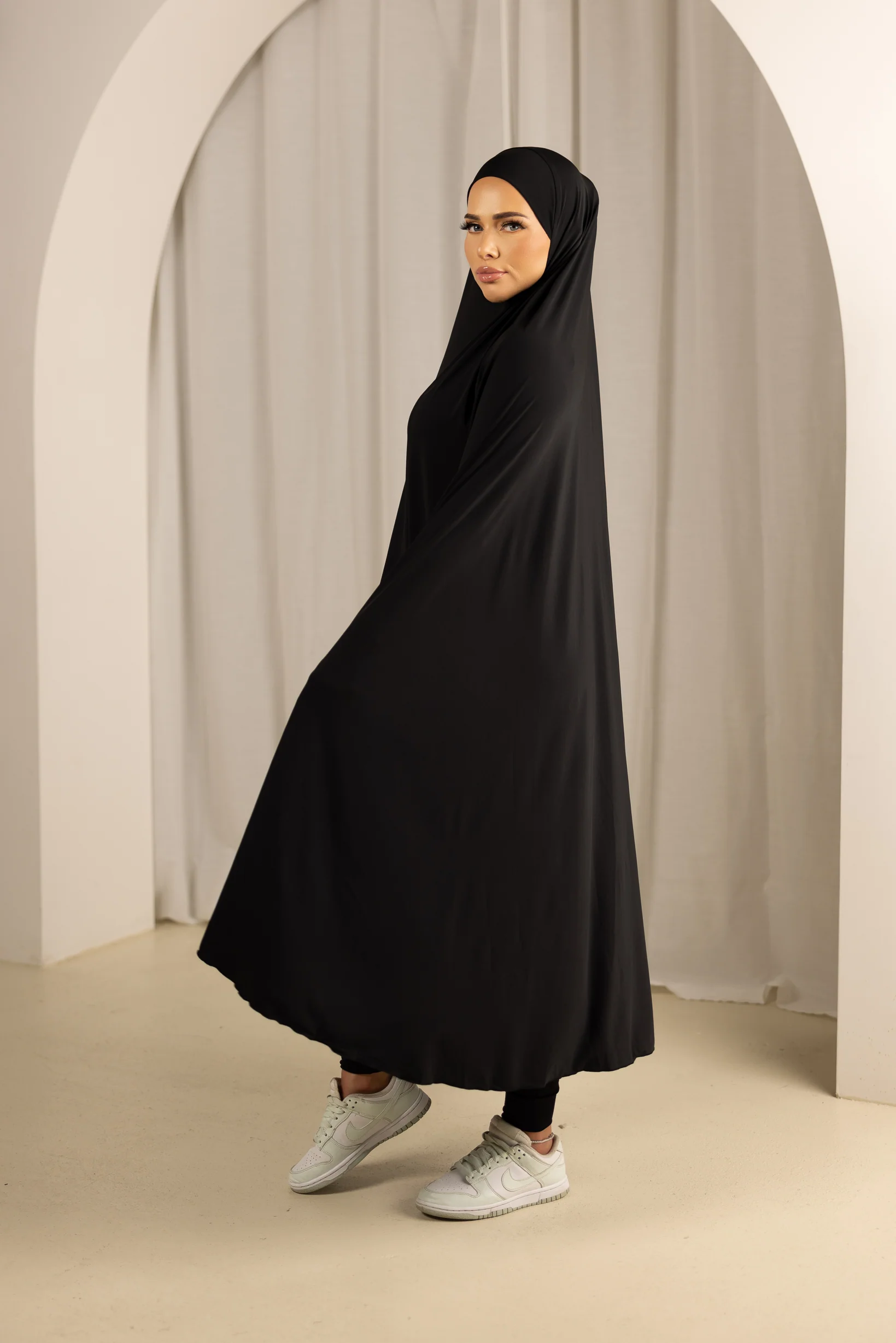 Sleeve Jilbab Smooth Fit - Shades of Black - Image 3