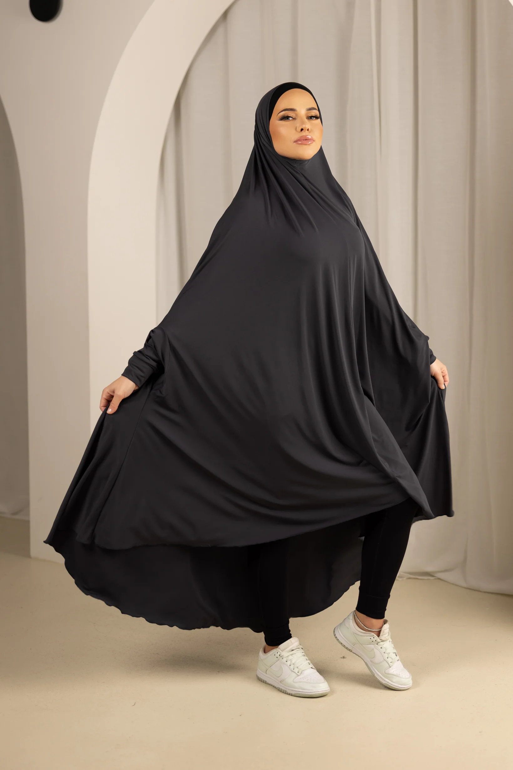 Sleeve Jilbab Smooth Fit - Shades of Black - Image 5