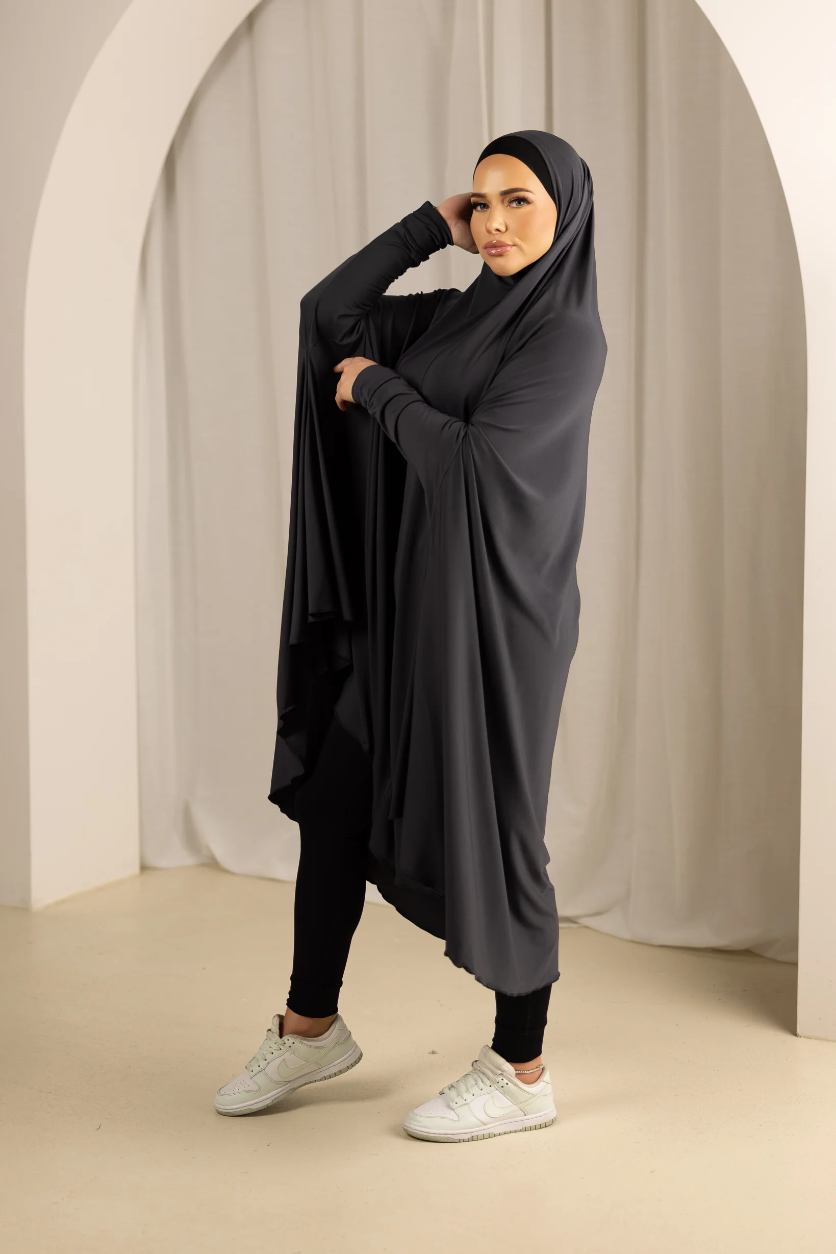 Sleeve Jilbab Smooth Fit - Shades of Black - Image 6