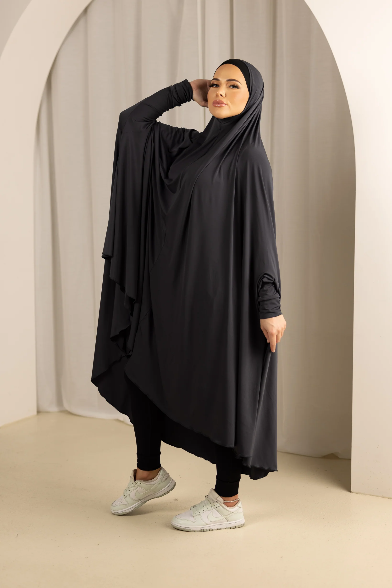 Sleeve Jilbab Smooth Fit - Shades of Black - Image 7