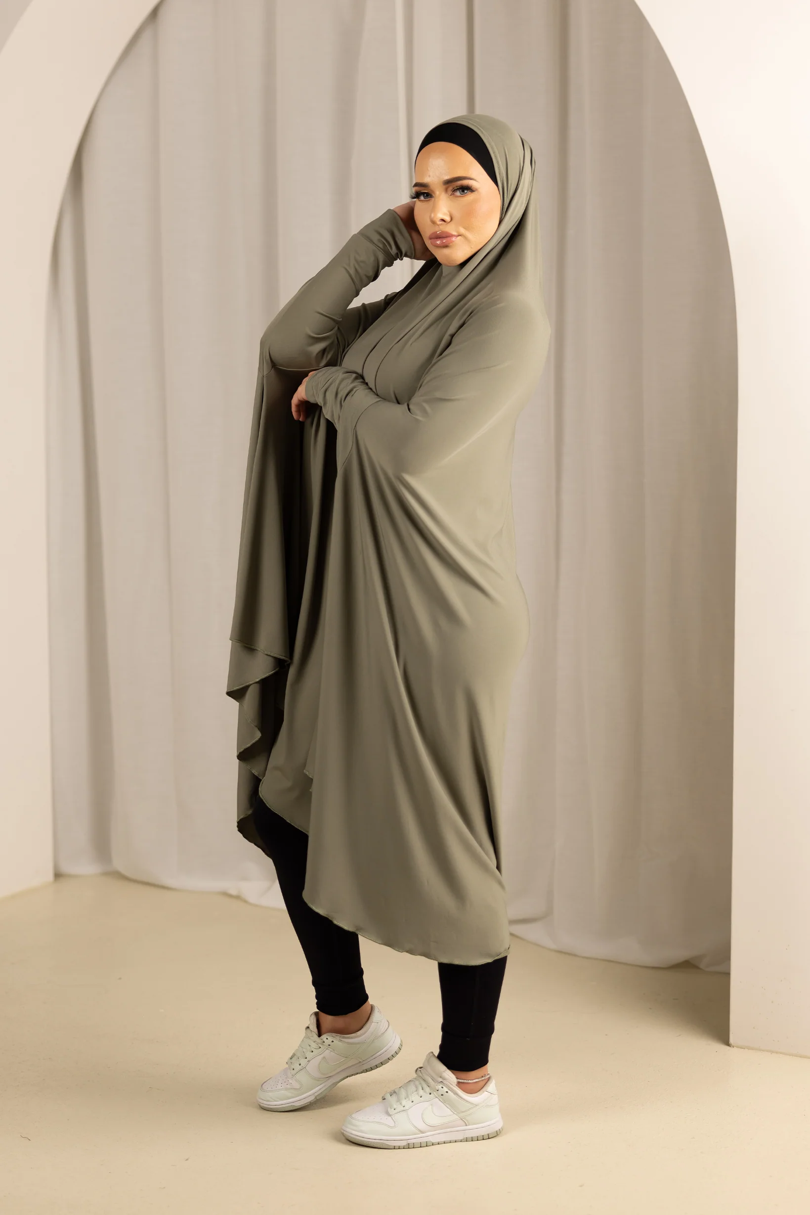 Sleeve Jilbab Smooth Fit - Shades of Green - Image 6