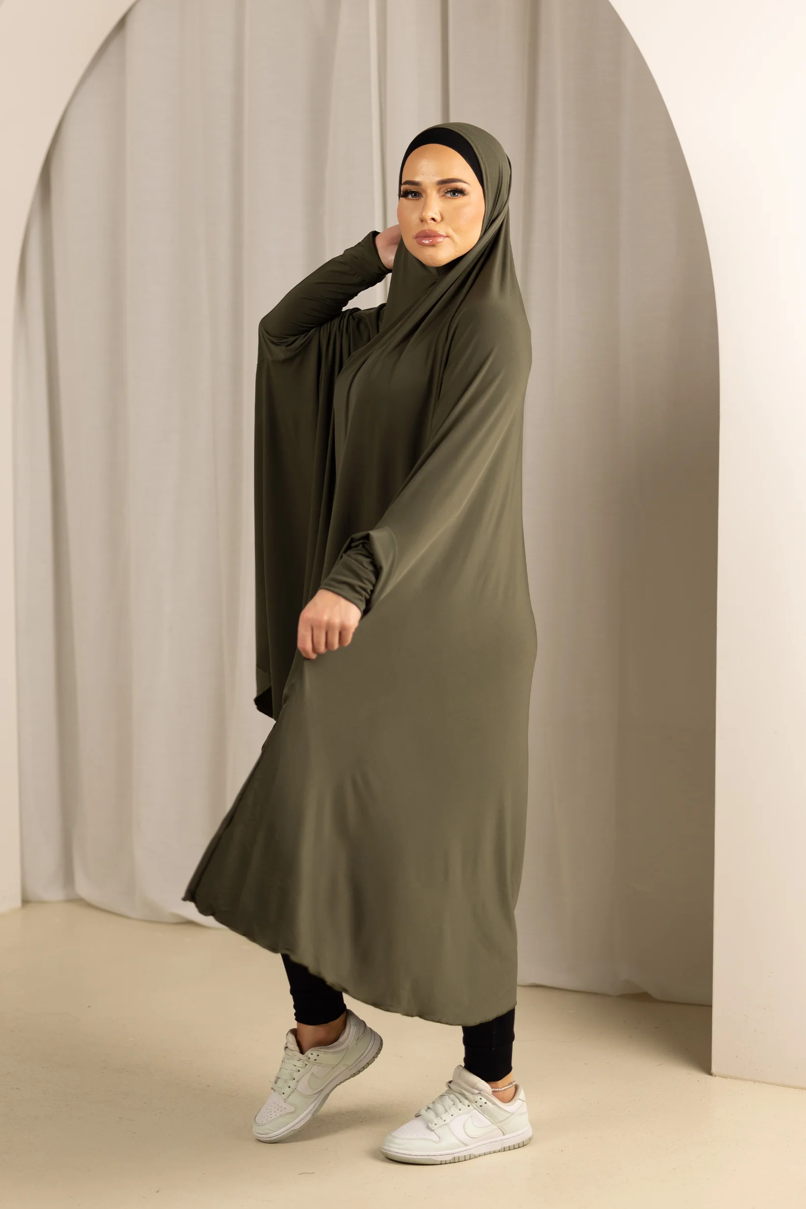 Sleeve Jilbab Smooth Fit - Shades of Green - Image 8