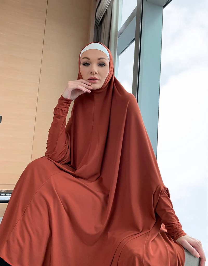 Sleeve Jilbab Smooth Fit - Shades of Red - Image 11