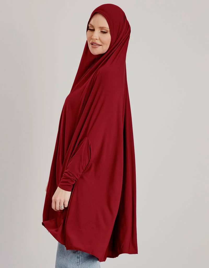 Sleeve Jilbab Smooth Fit - Shades of Red - Image 8