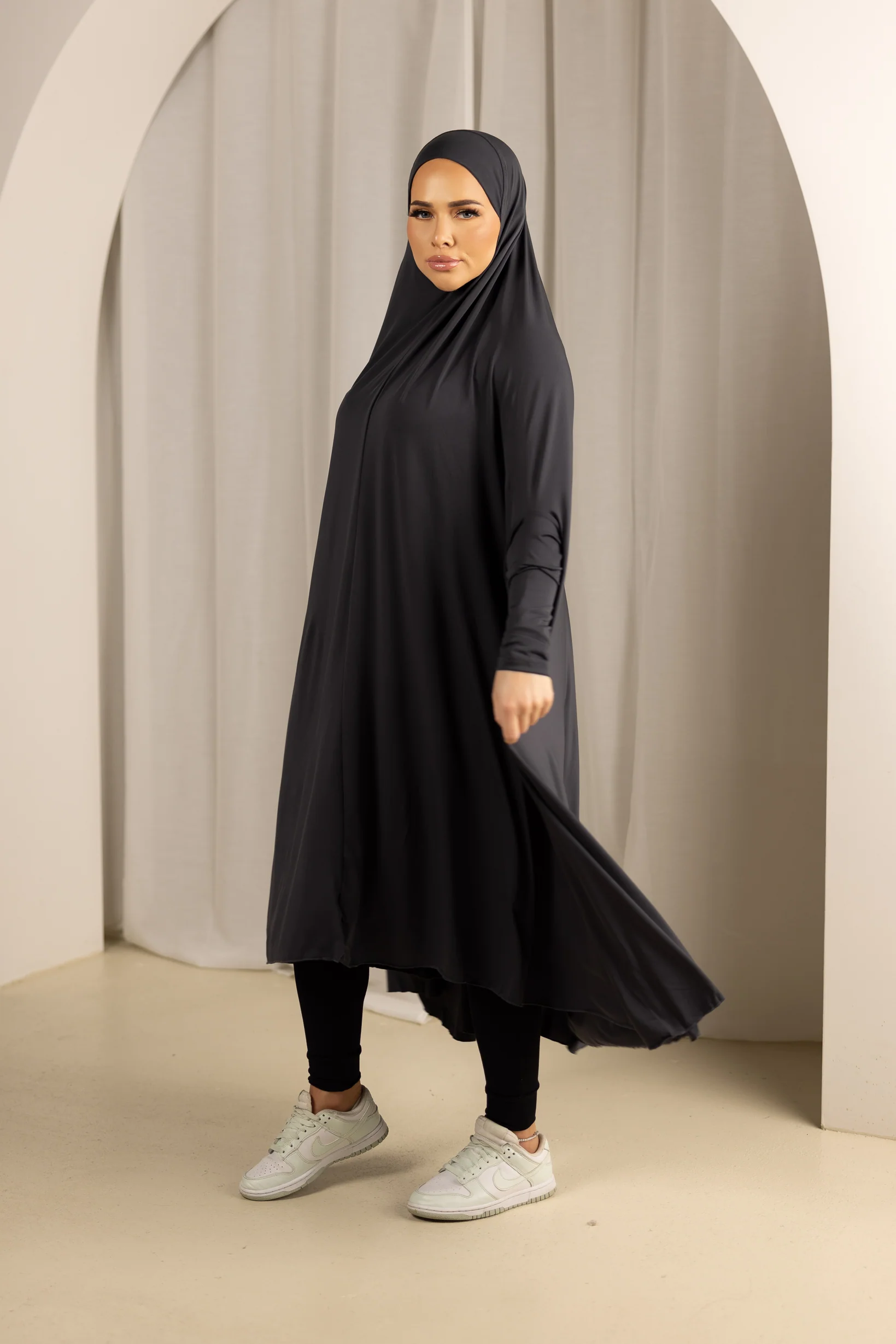 Sleeve Jilbab Panel Fit - Shades of Black - Image 3