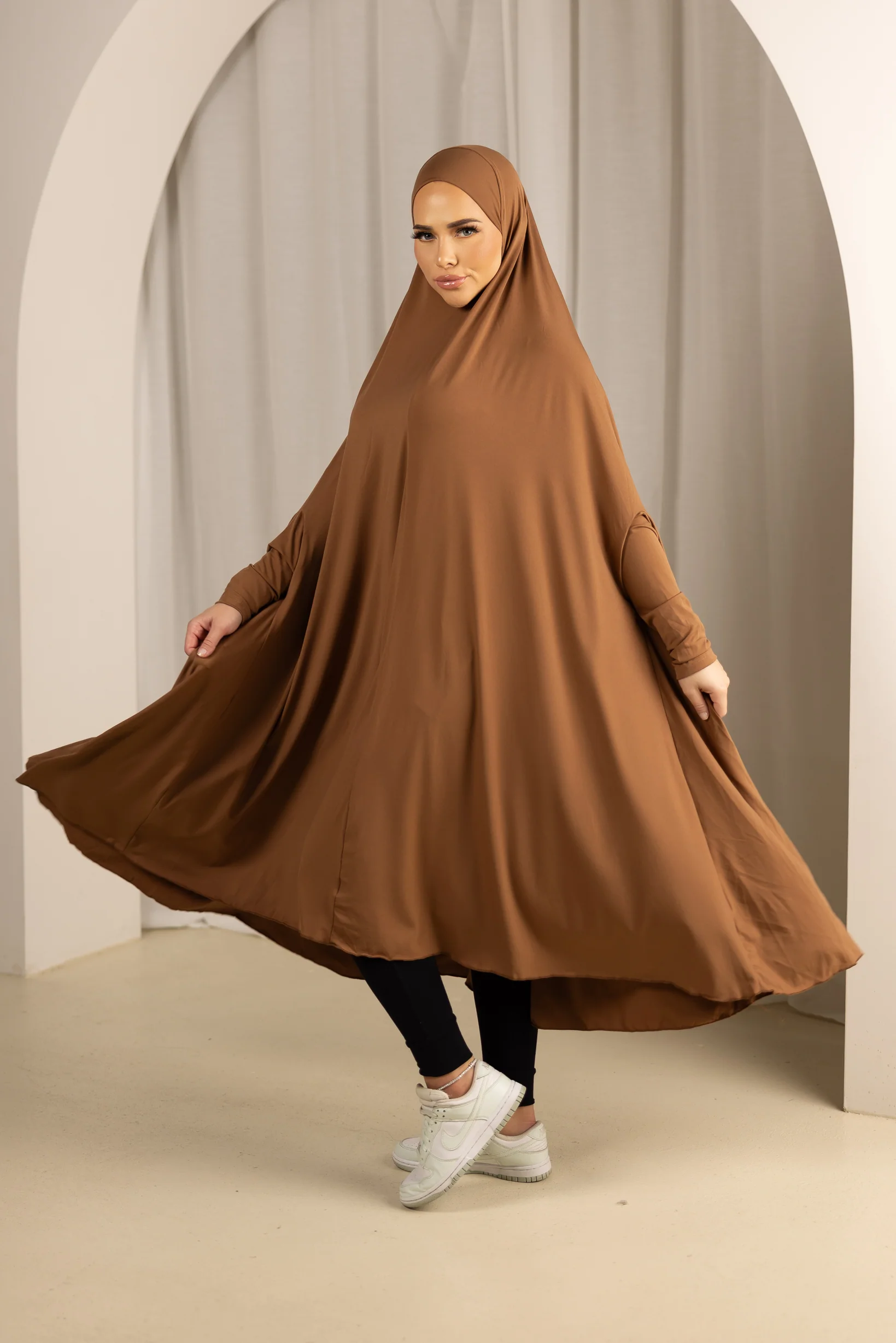 Sleeve Jilbab Panel Fit - Shades of Brown - Image 2