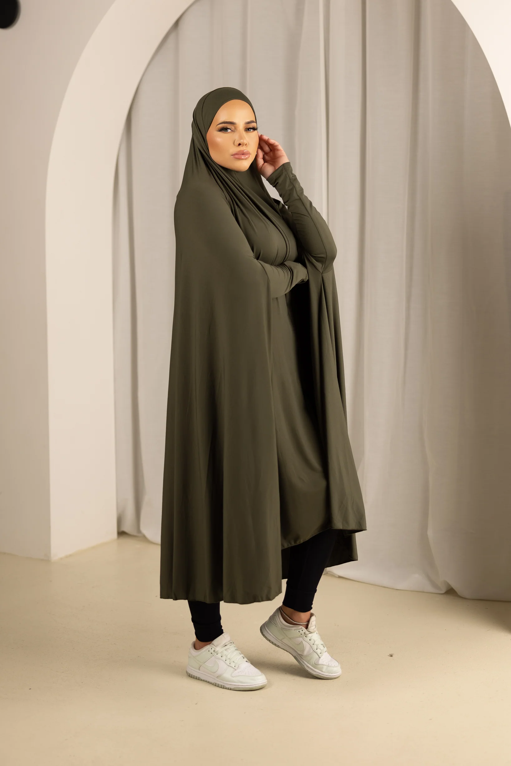 Sleeve Jilbab Panel Fit - Shades of Green - Image 4