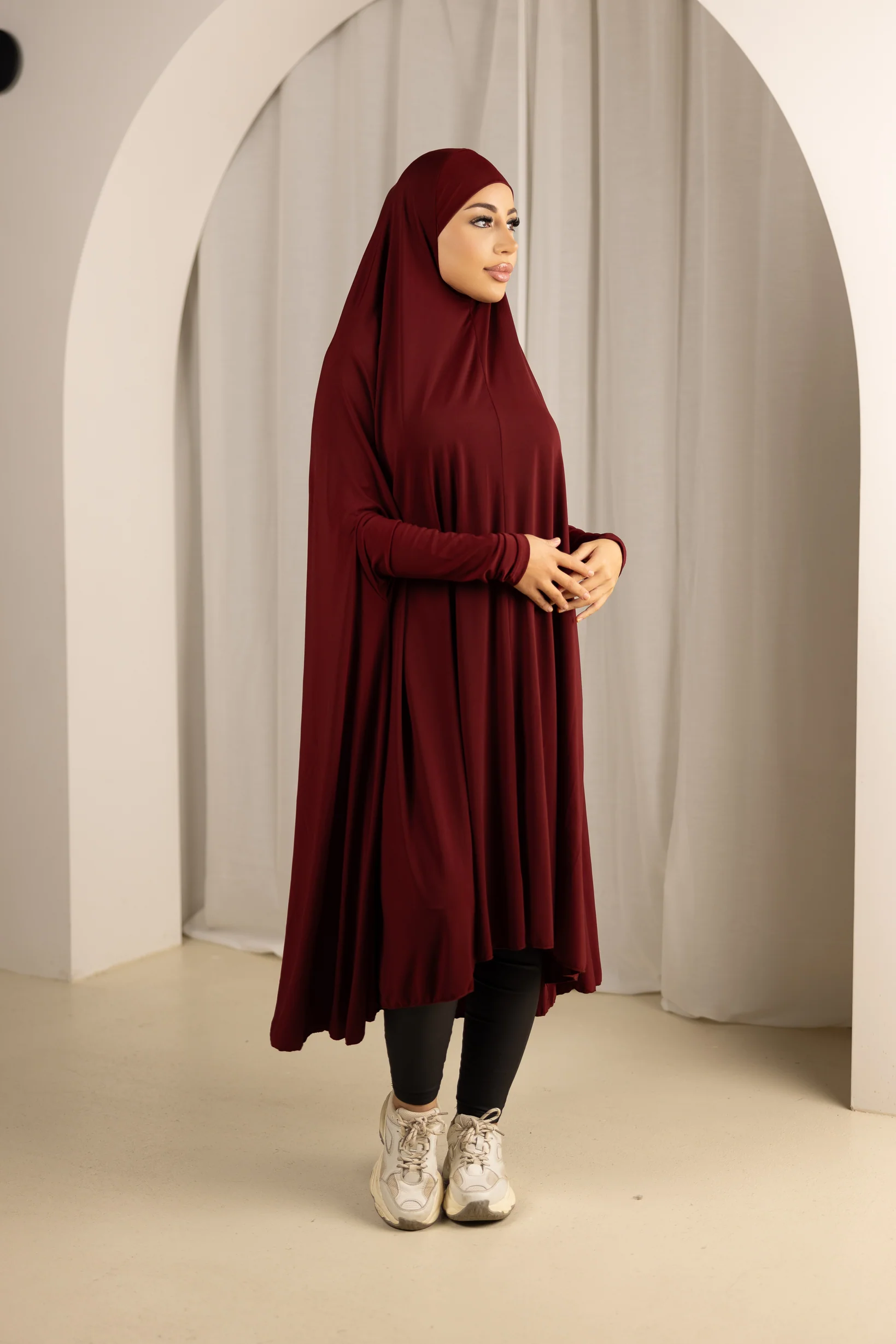 Sleeve Jilbab Panel Fit - Shades of Red - Image 3