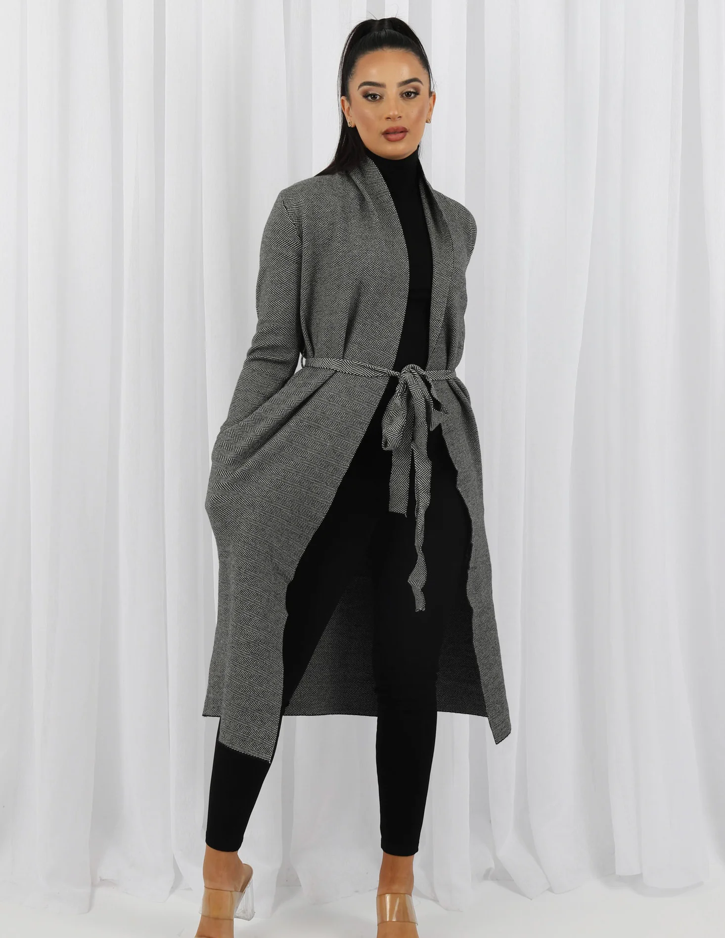 Smokey Knit Tie Cardigan - Image 2