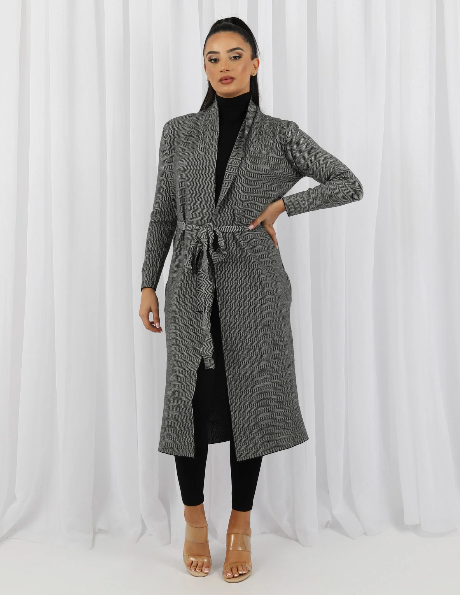 Smokey Knit Tie Cardigan - Image 6