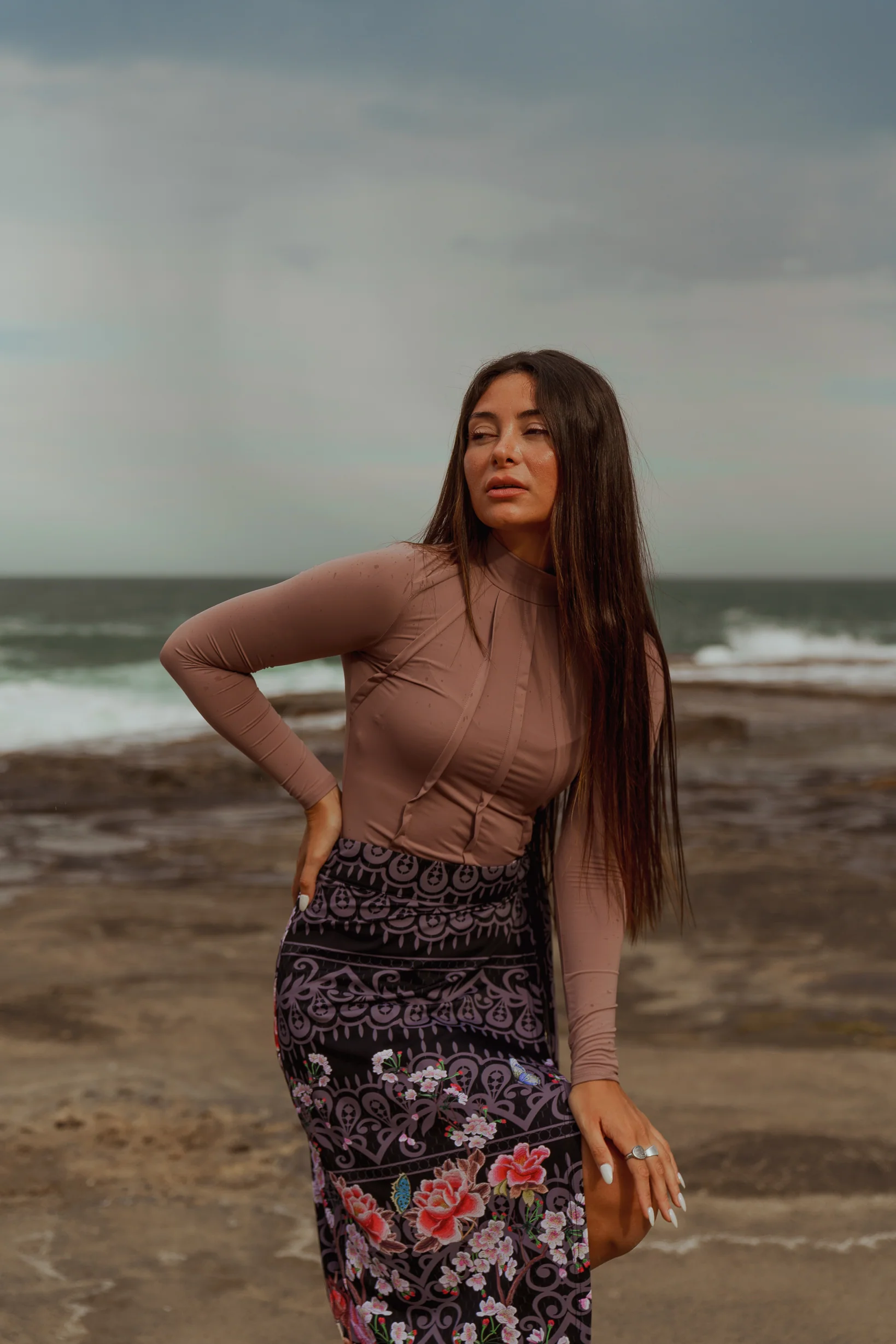 Spanish Rose Swim Sarong - Image 2