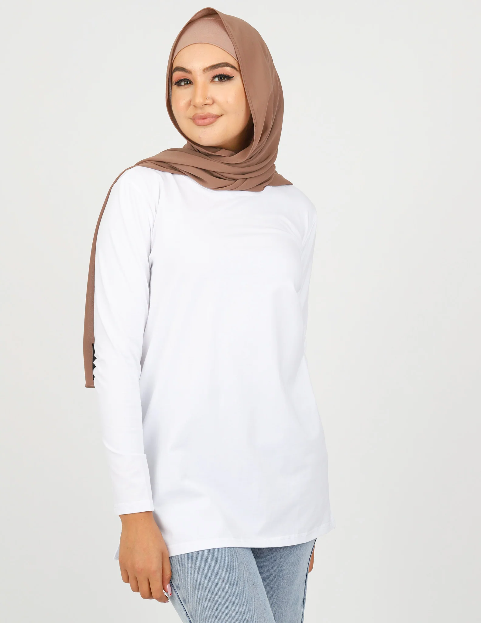 Sporty Straight Hem Top - Light Shades - Image 15