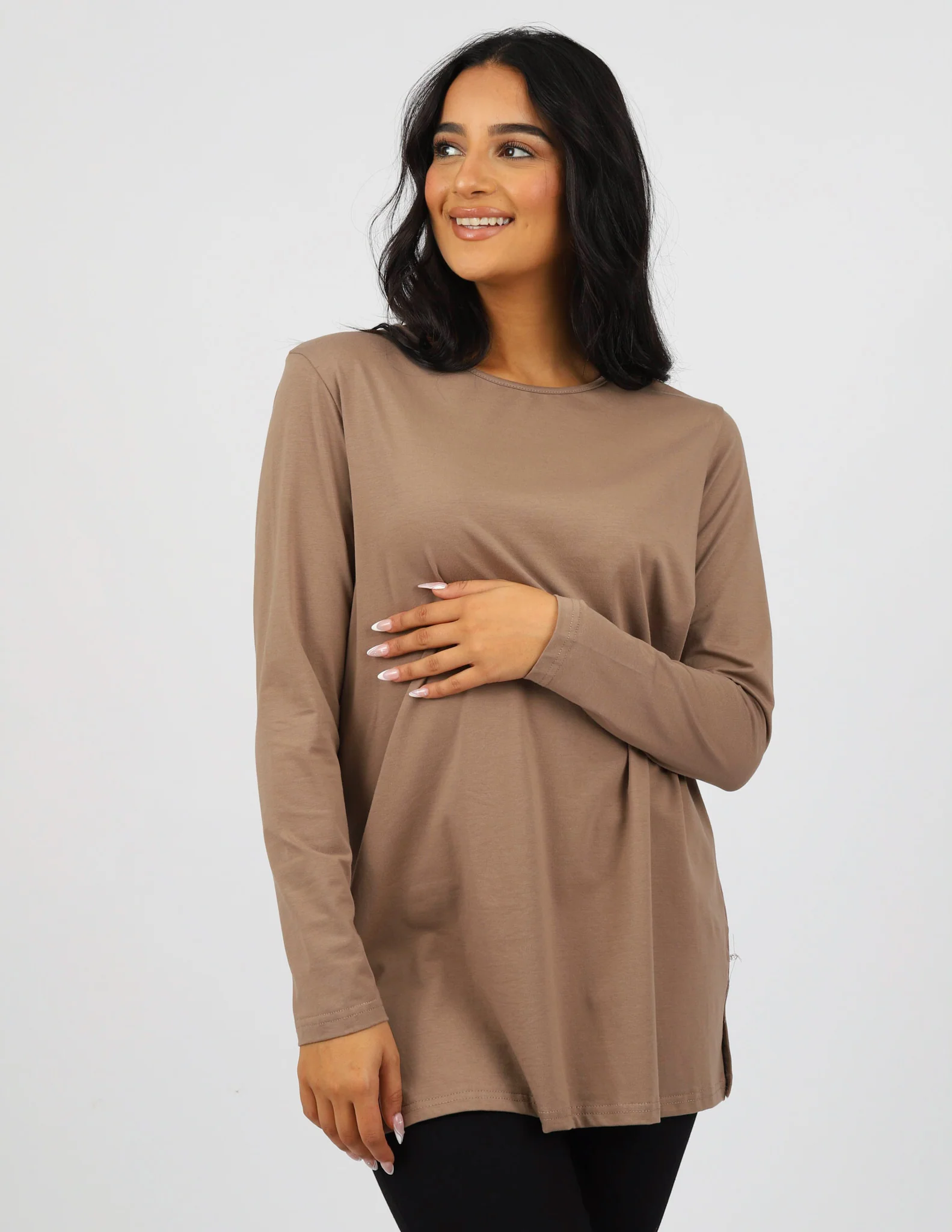 Sporty Straight Hem Top - Light Shades - Image 2