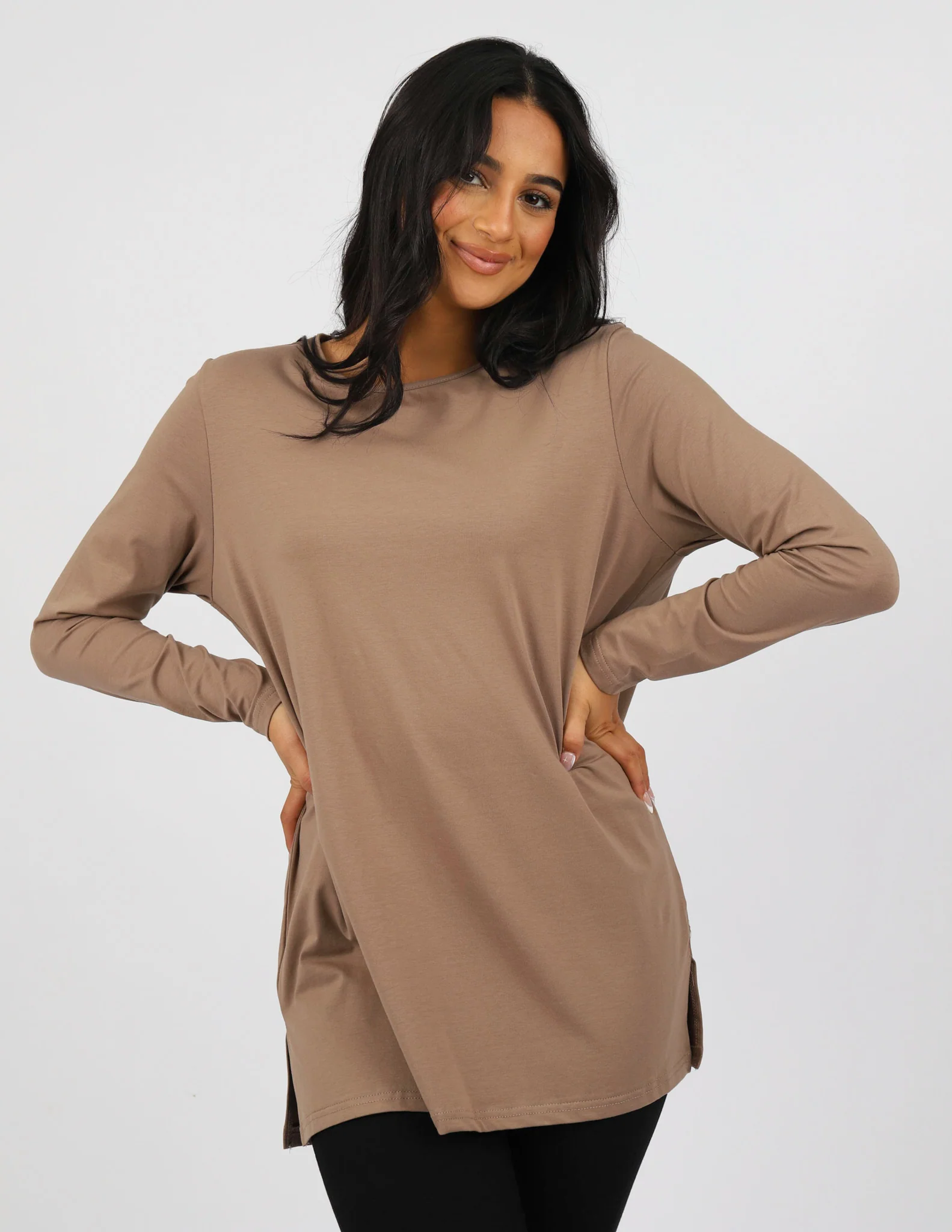 Sporty Straight Hem Top - Light Shades - Image 3