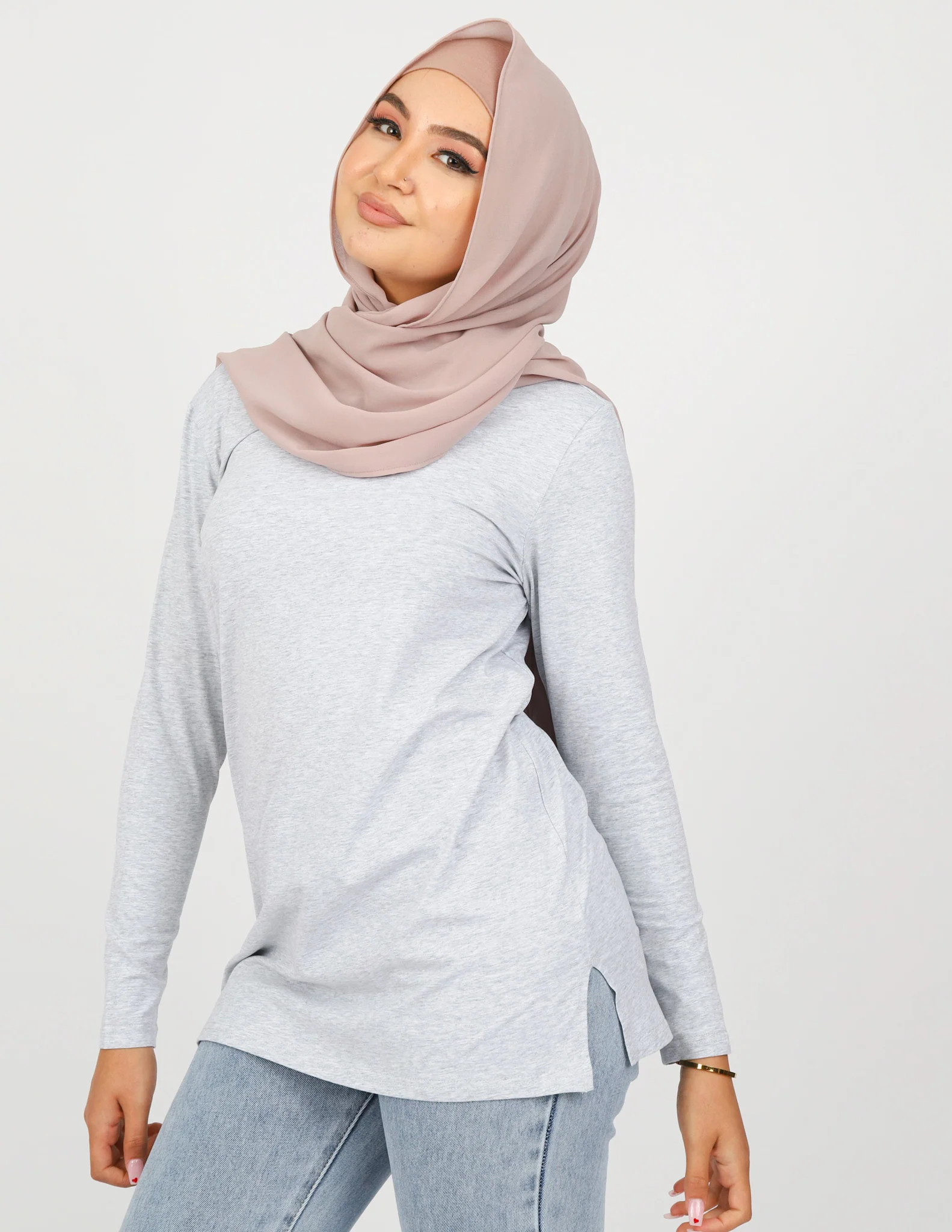 Sporty Straight Hem Top - Light Shades - Image 7