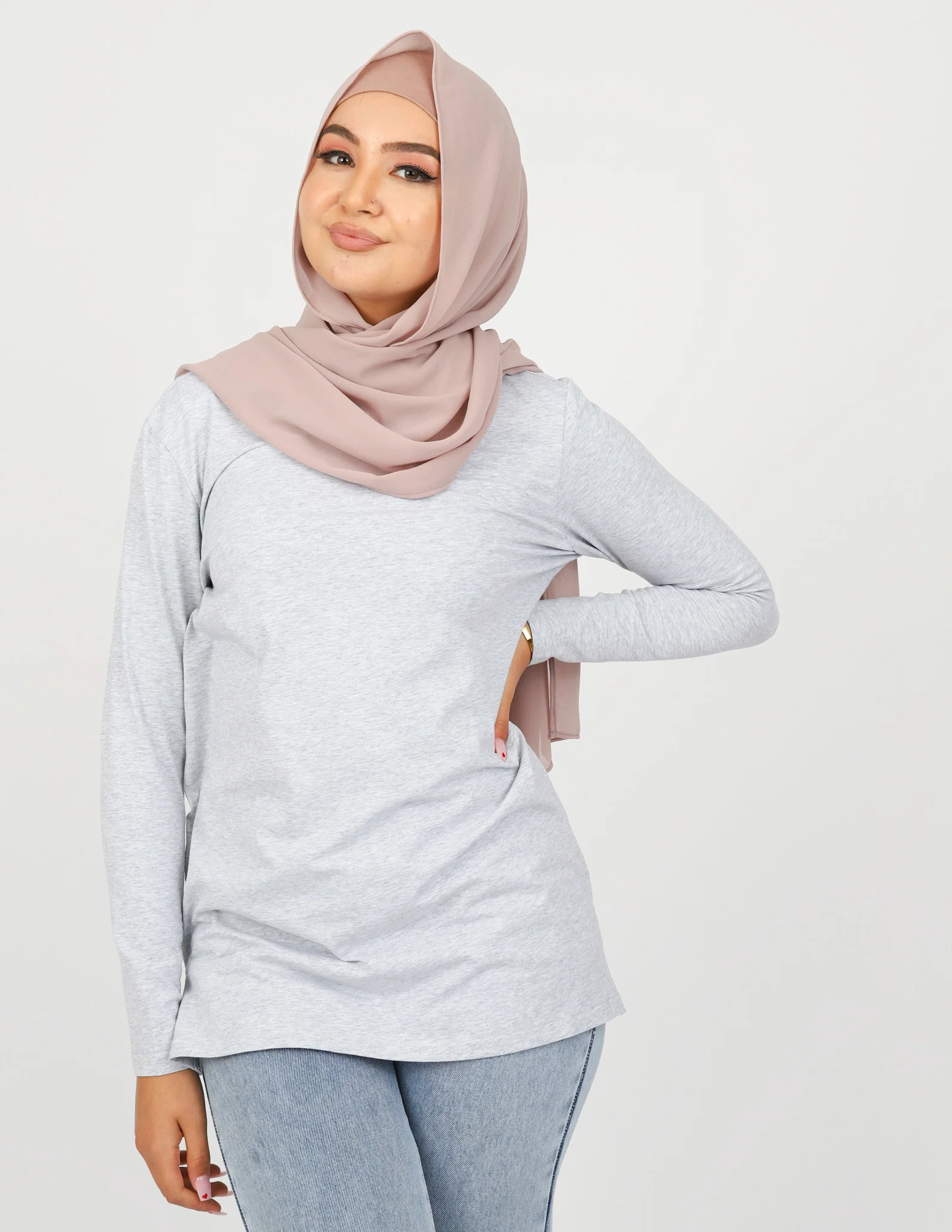 Sporty Straight Hem Top - Light Shades - Image 9