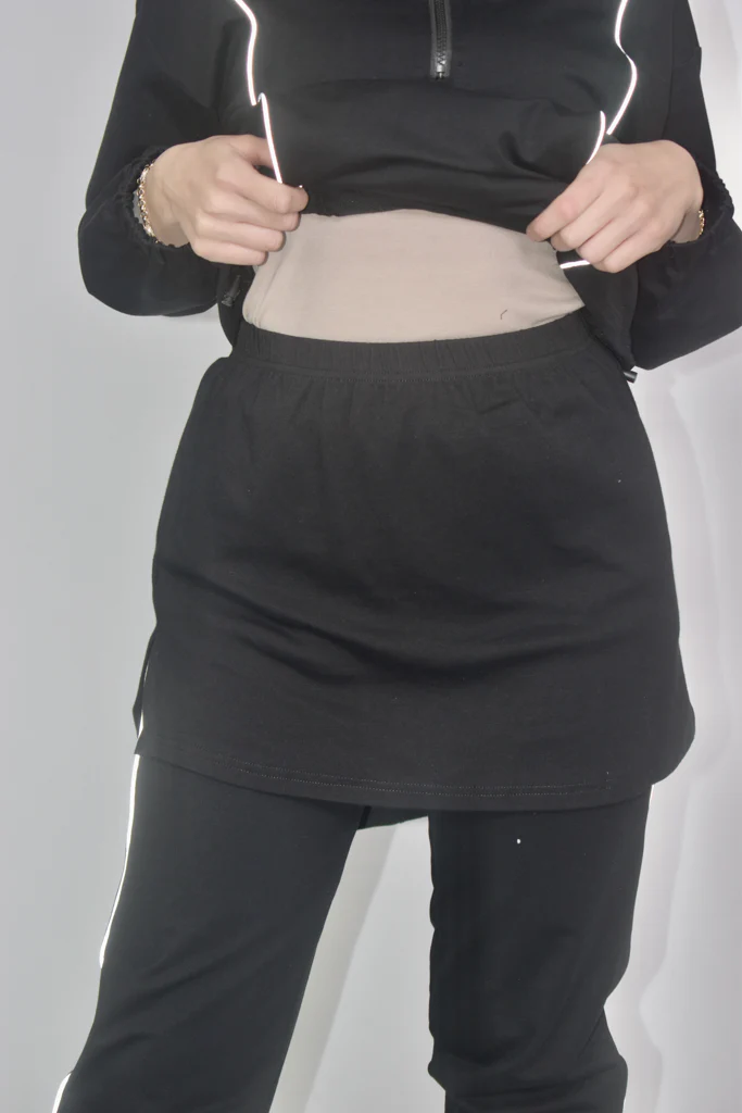 Straight Hi Lo Layering Skirt - Image 8