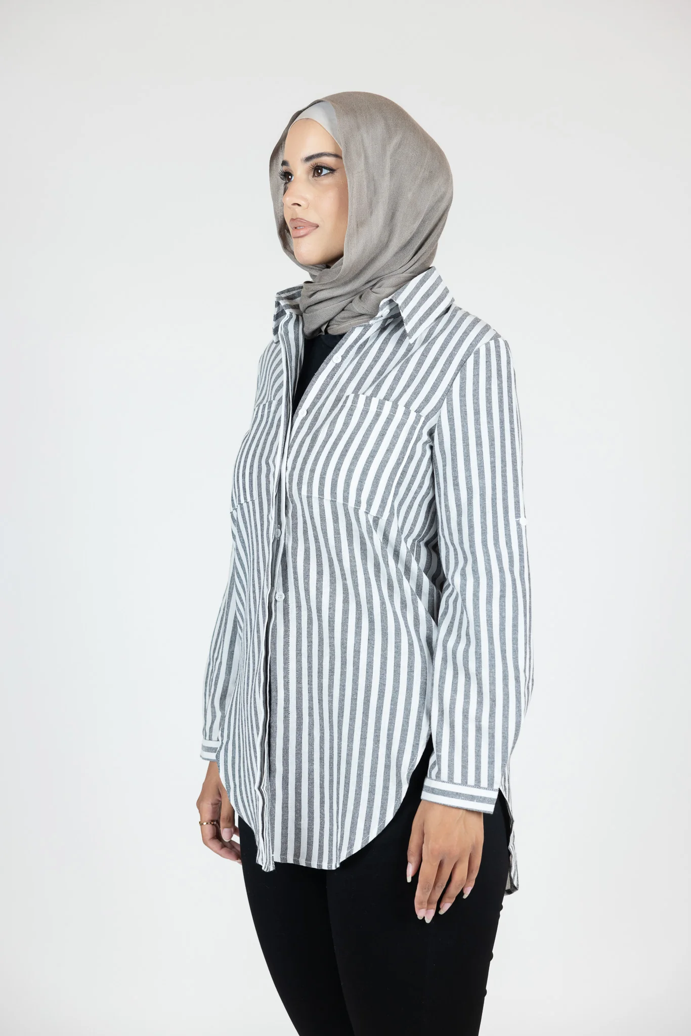 Sue Stripe Button Up Shirt - Image 11