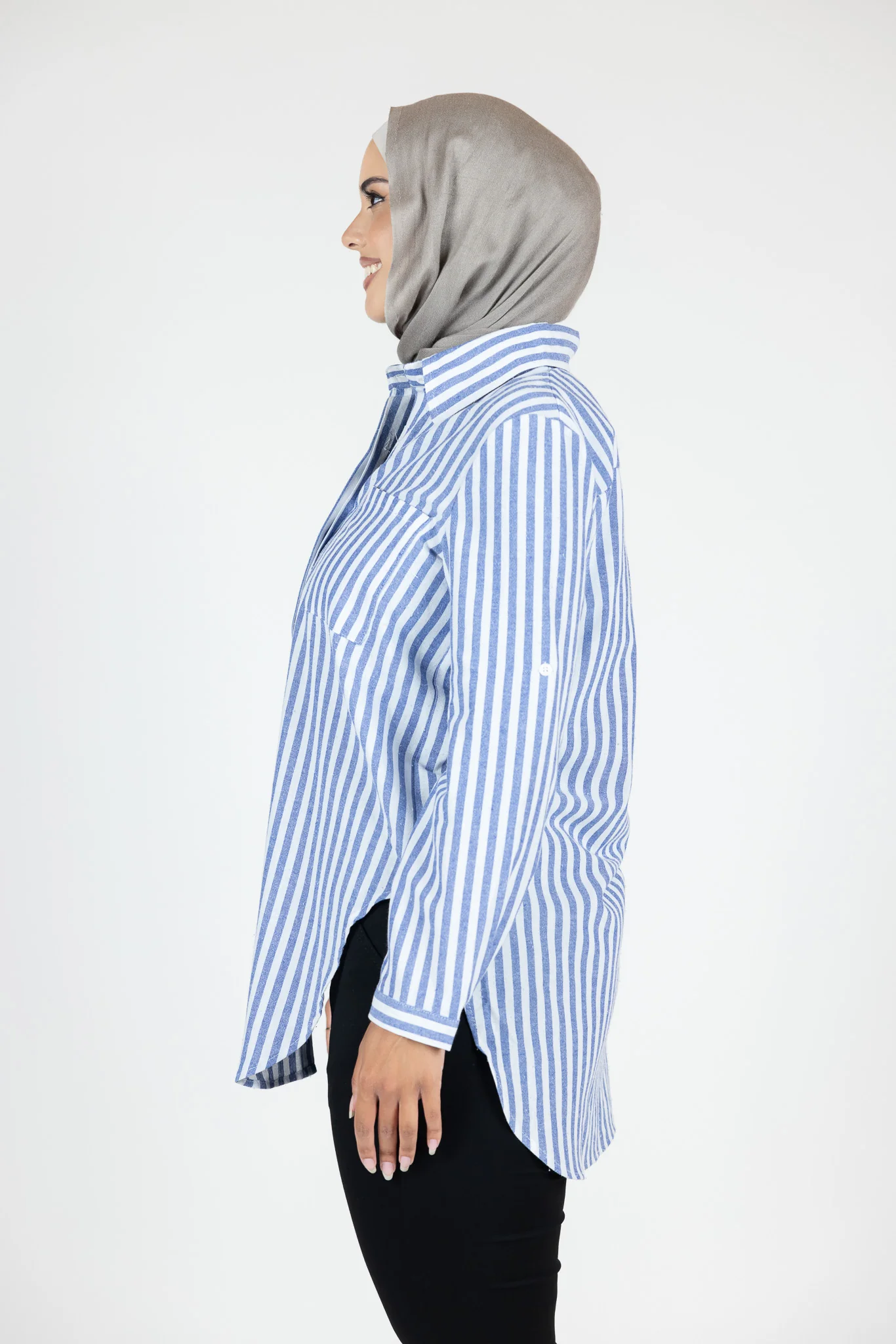 Sue Stripe Button Up Shirt - Image 17