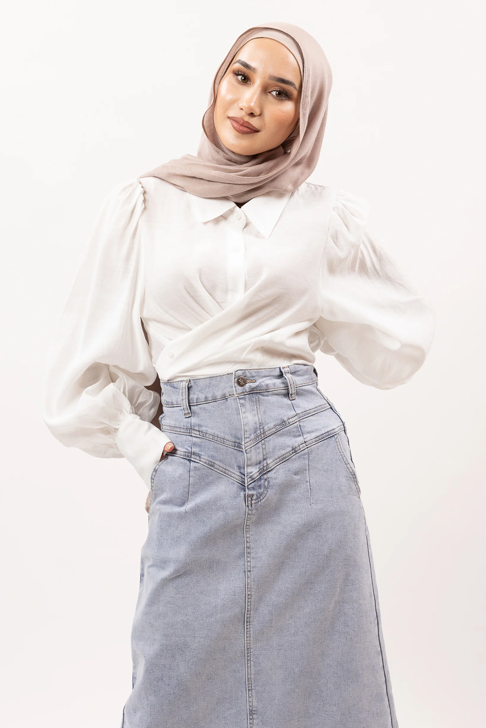 Talia Balloon Tie Top