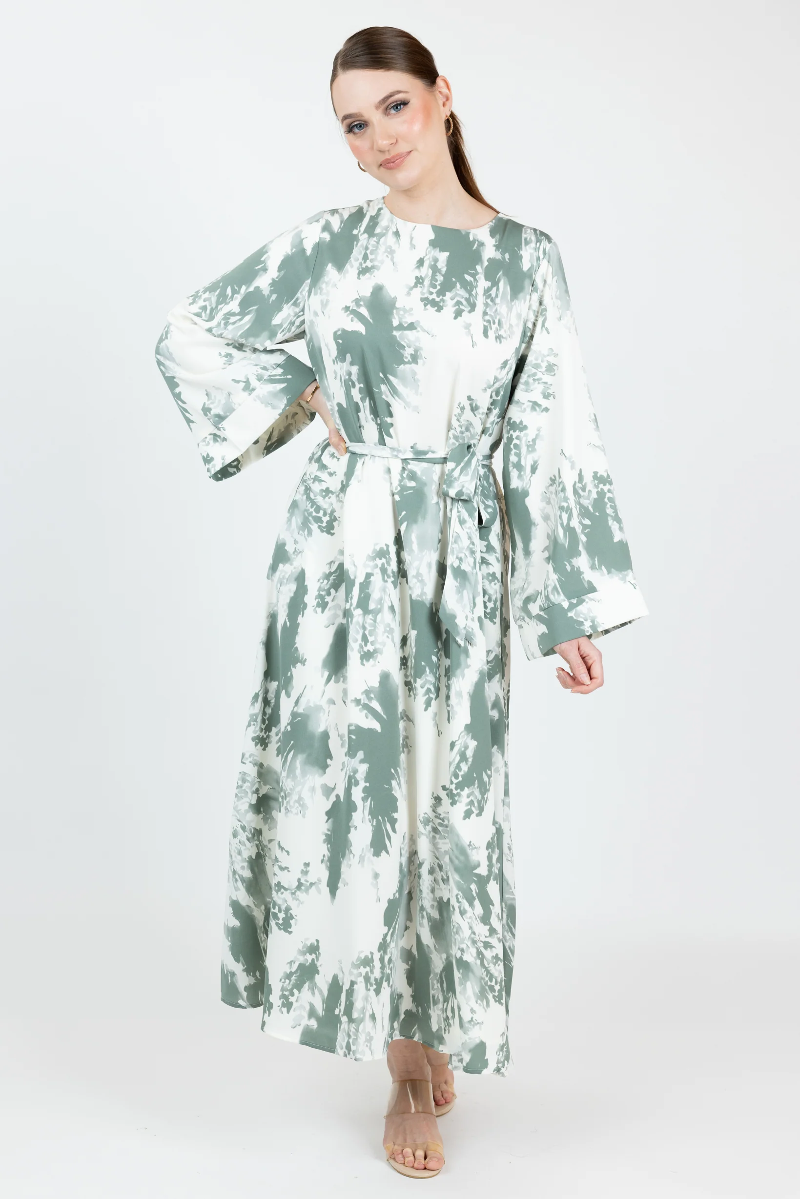 Tasneem Open Sleeve Abaya - Image 2