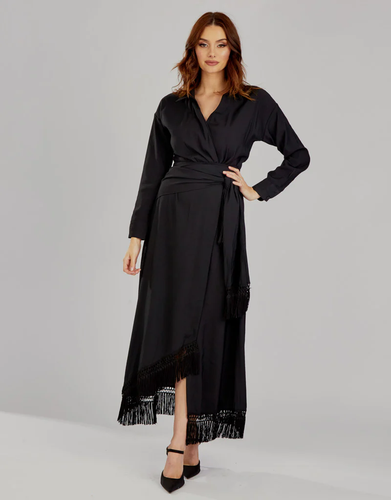 Tassel Wrap Dress Aviva - Image 11