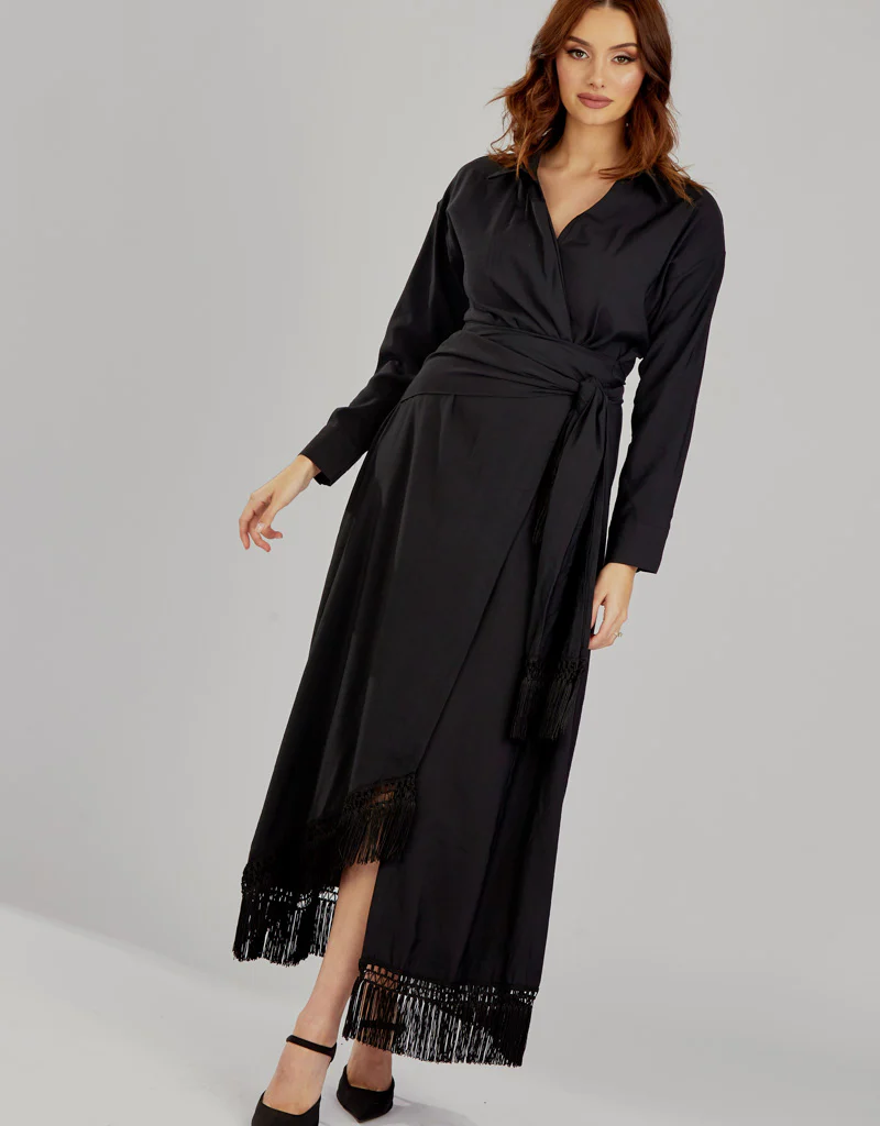 Tassel Wrap Dress Aviva - Image 12