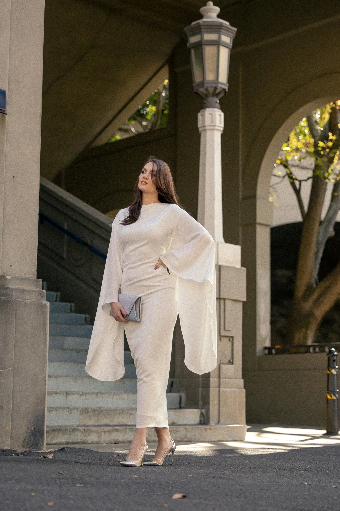 The Crescent Brijit Drape Sleeve Dress - Image 3