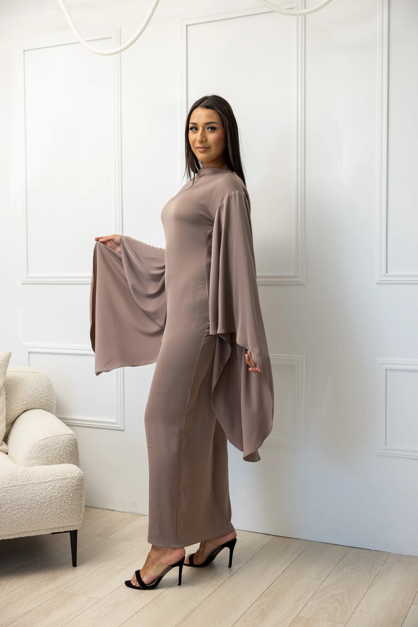The Crescent Brijit Drape Sleeve Dress - Image 9