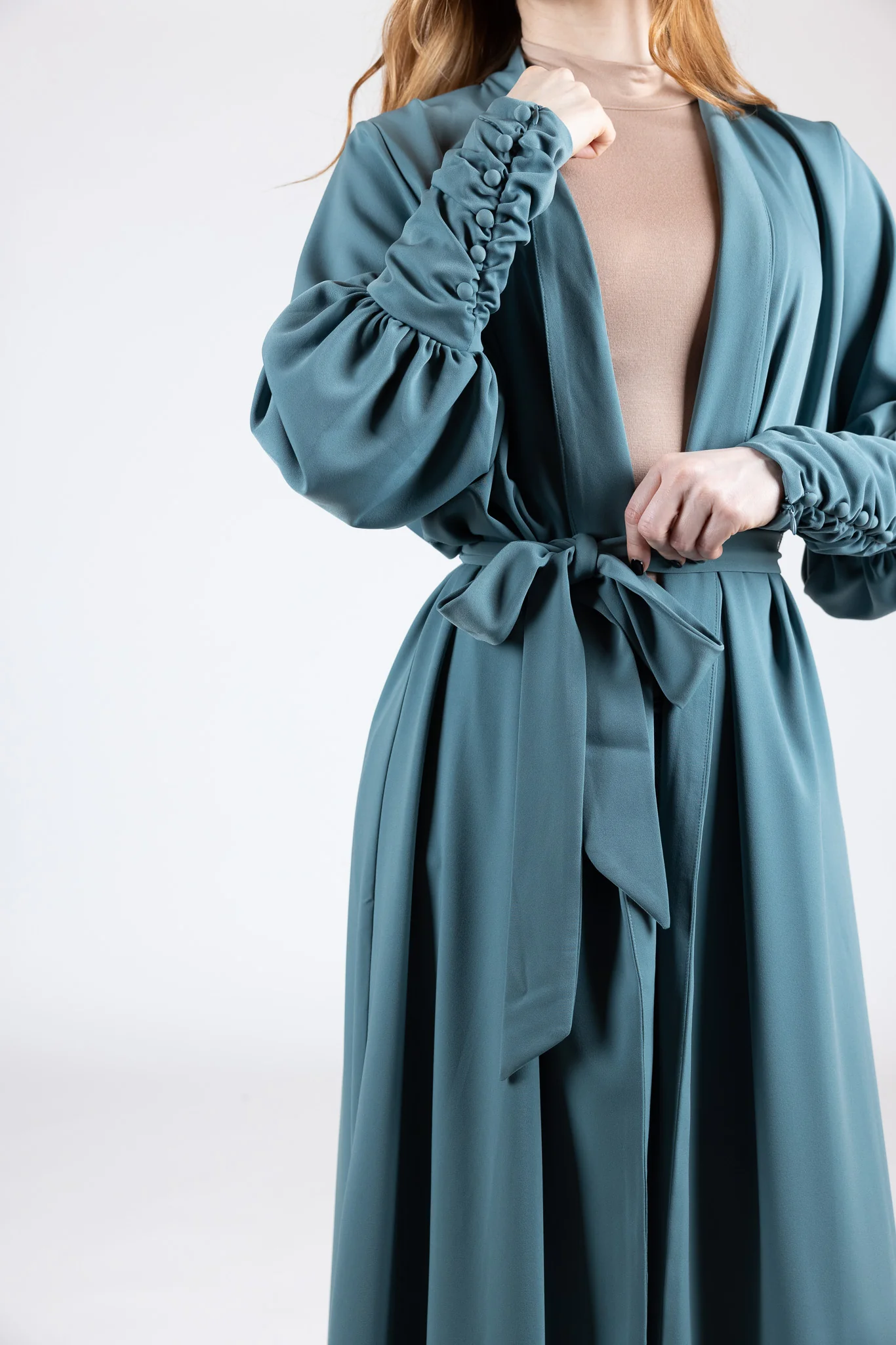 The Crescent Faraya Satin Detailed Cardigan - Image 7