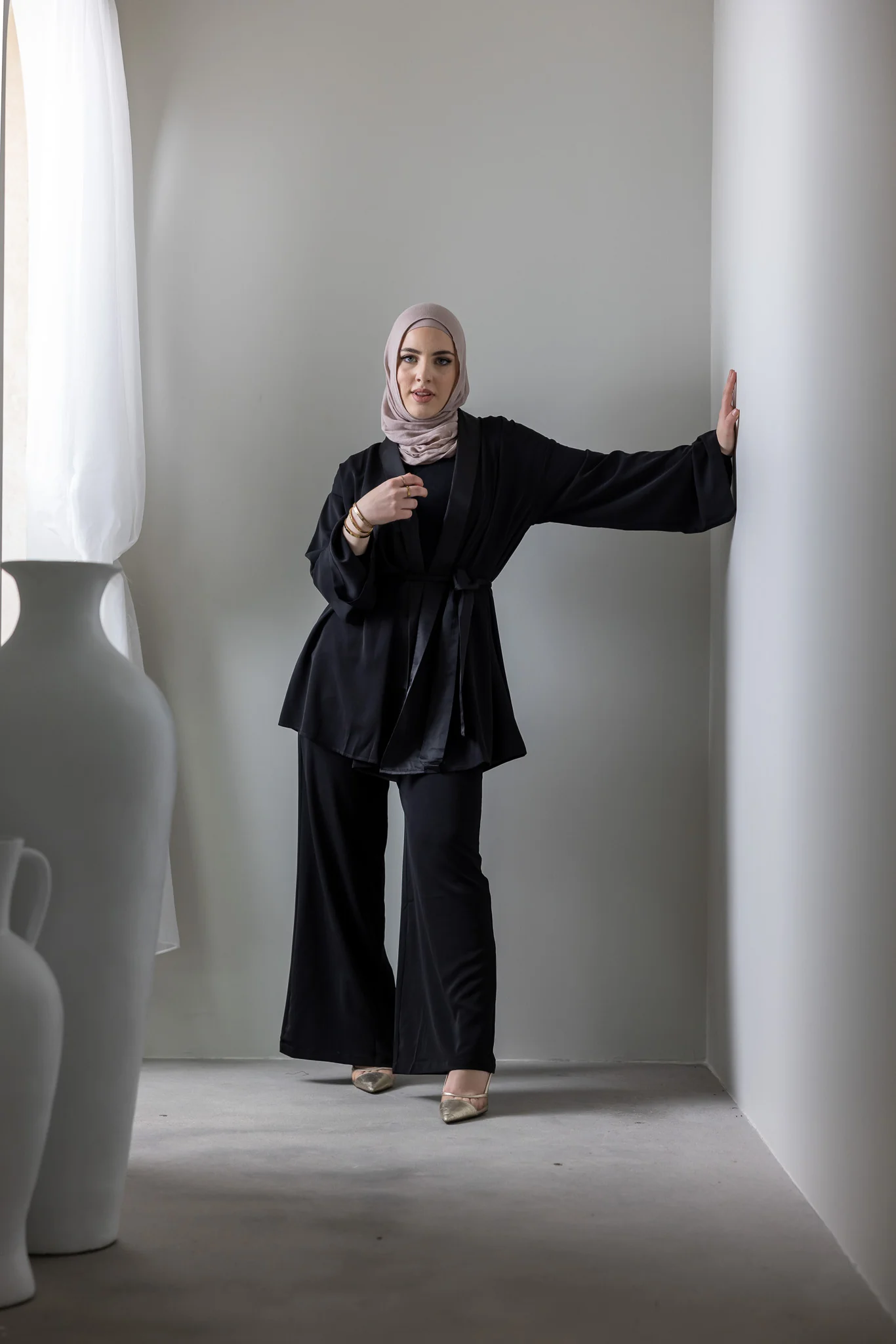 The Crescent Millicent Satin Detailed Wrap Jacket - Image 7