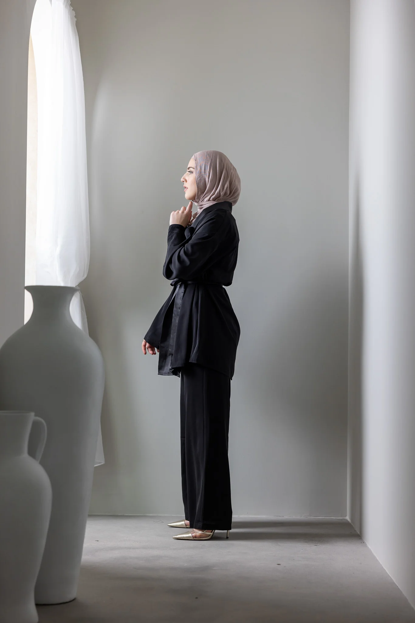 The Crescent Millicent Satin Detailed Wrap Jacket - Image 9