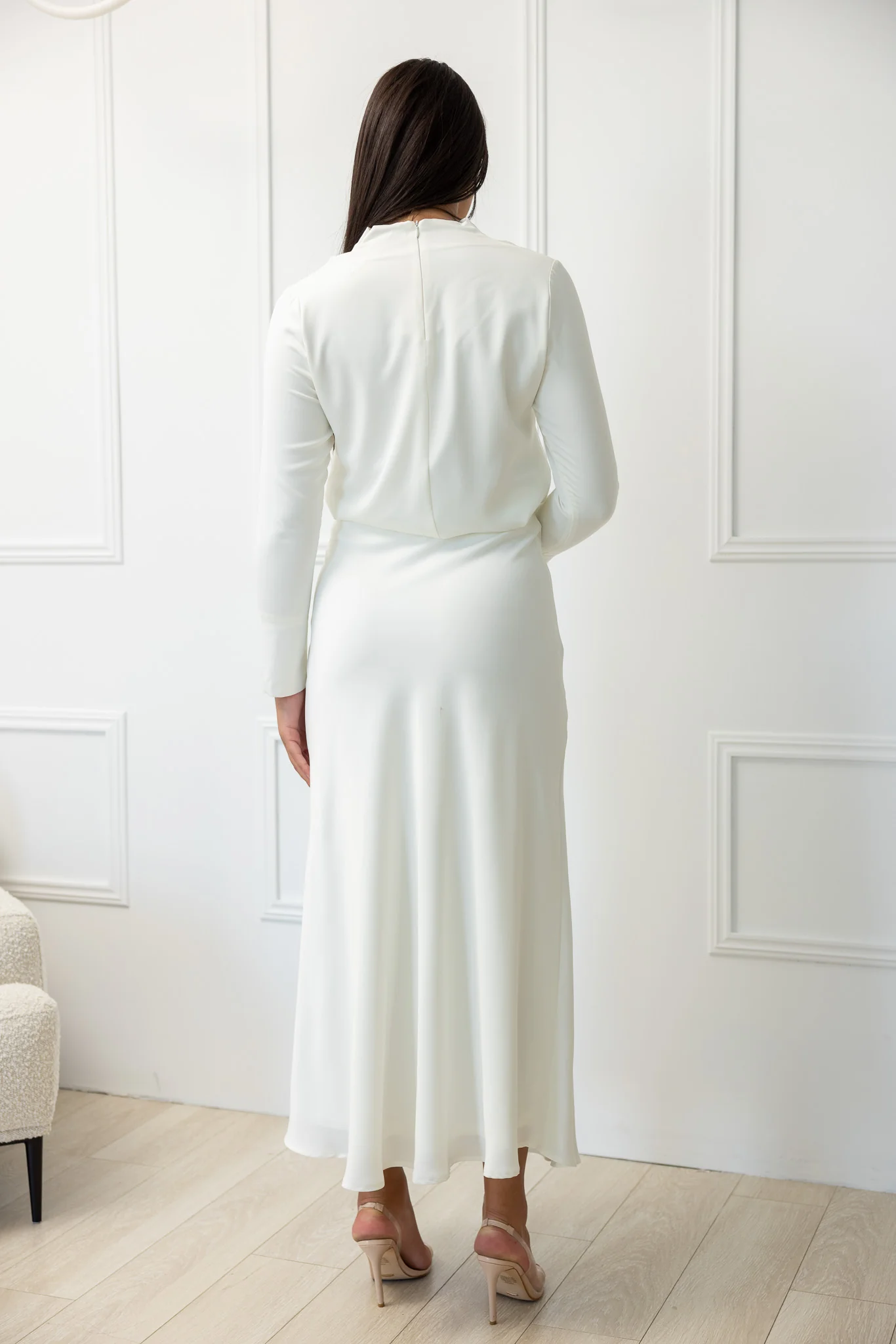 The Crescent Modish Satin Skirt - Light Shades - Image 3