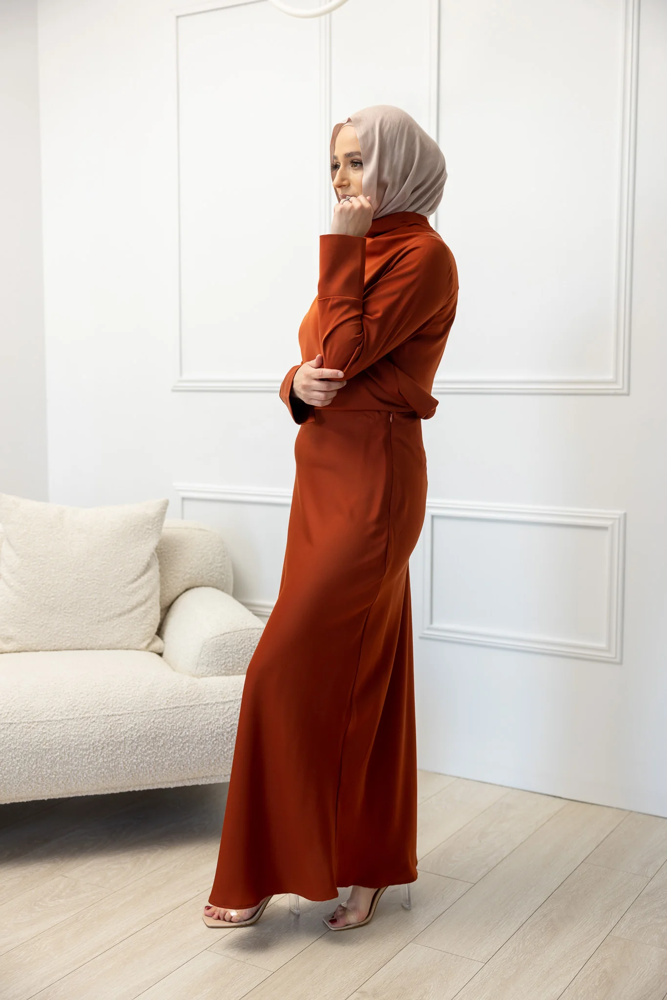 The Crescent Modish Satin Top - Dark Shades - Image 17