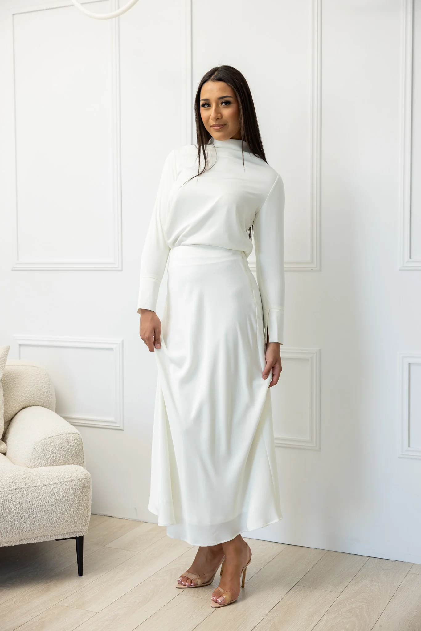 The Crescent Modish Satin Top - Light Shades - Image 13