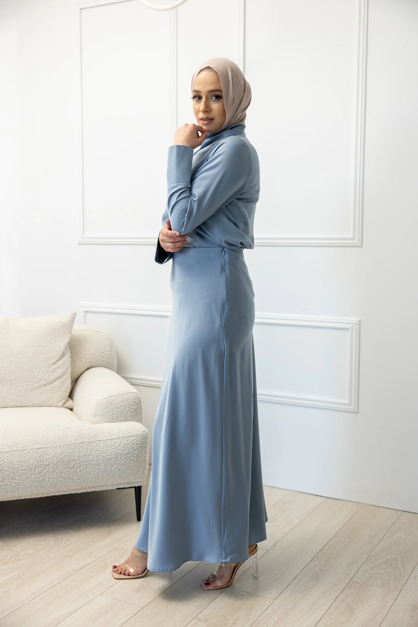 The Crescent Modish Satin Top - Light Shades - Image 3