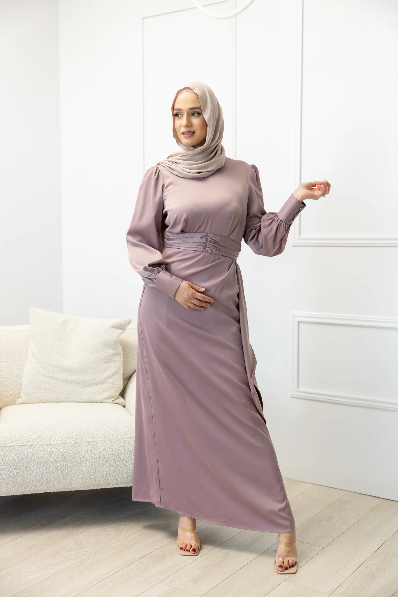 The Crescent Rune Satin Detailed Dress - Image 5