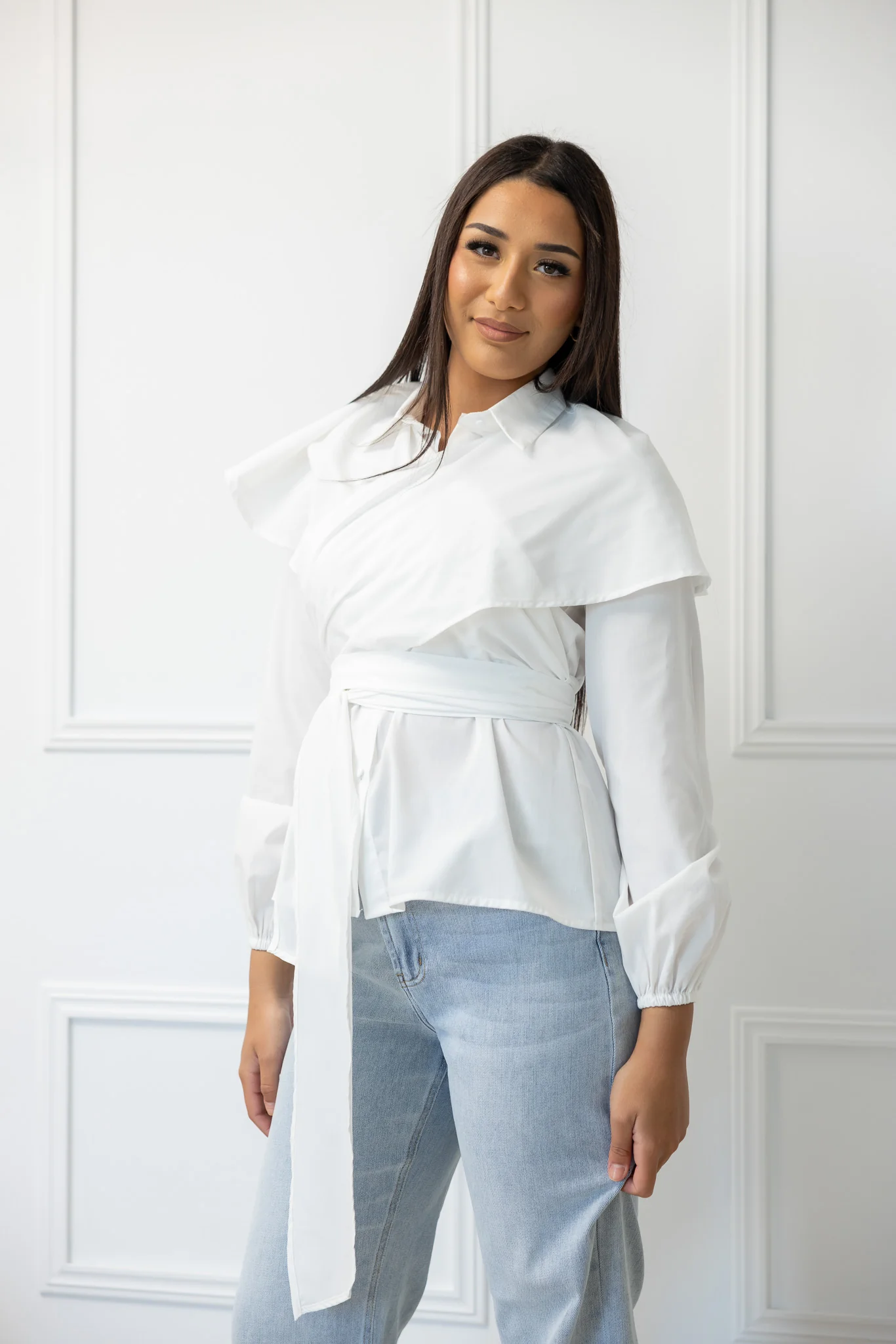 The Crescent Sakura Wrap Detailed Shirt - Image 15