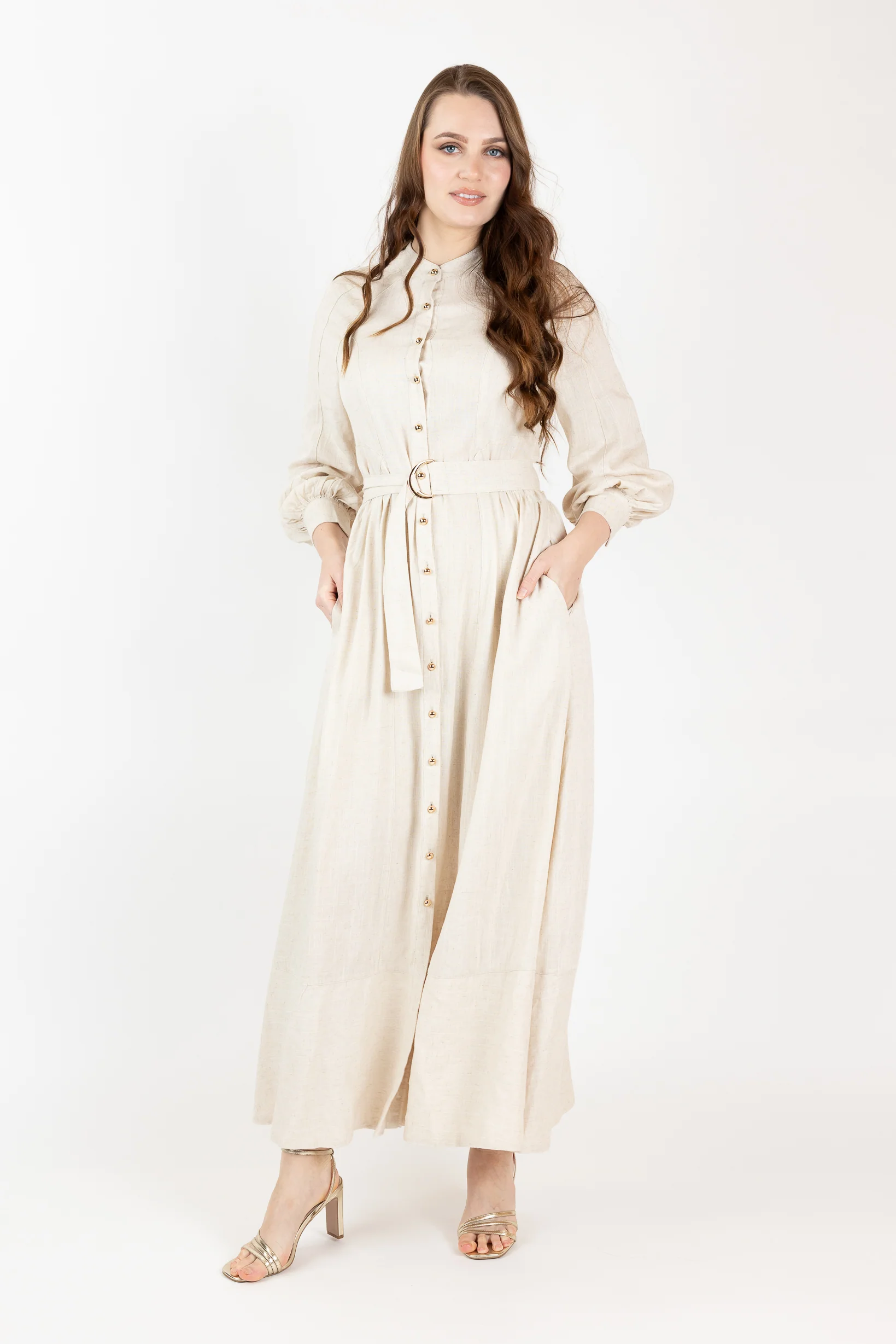 The Grand Adella Linen Maxi Dress - Image 13