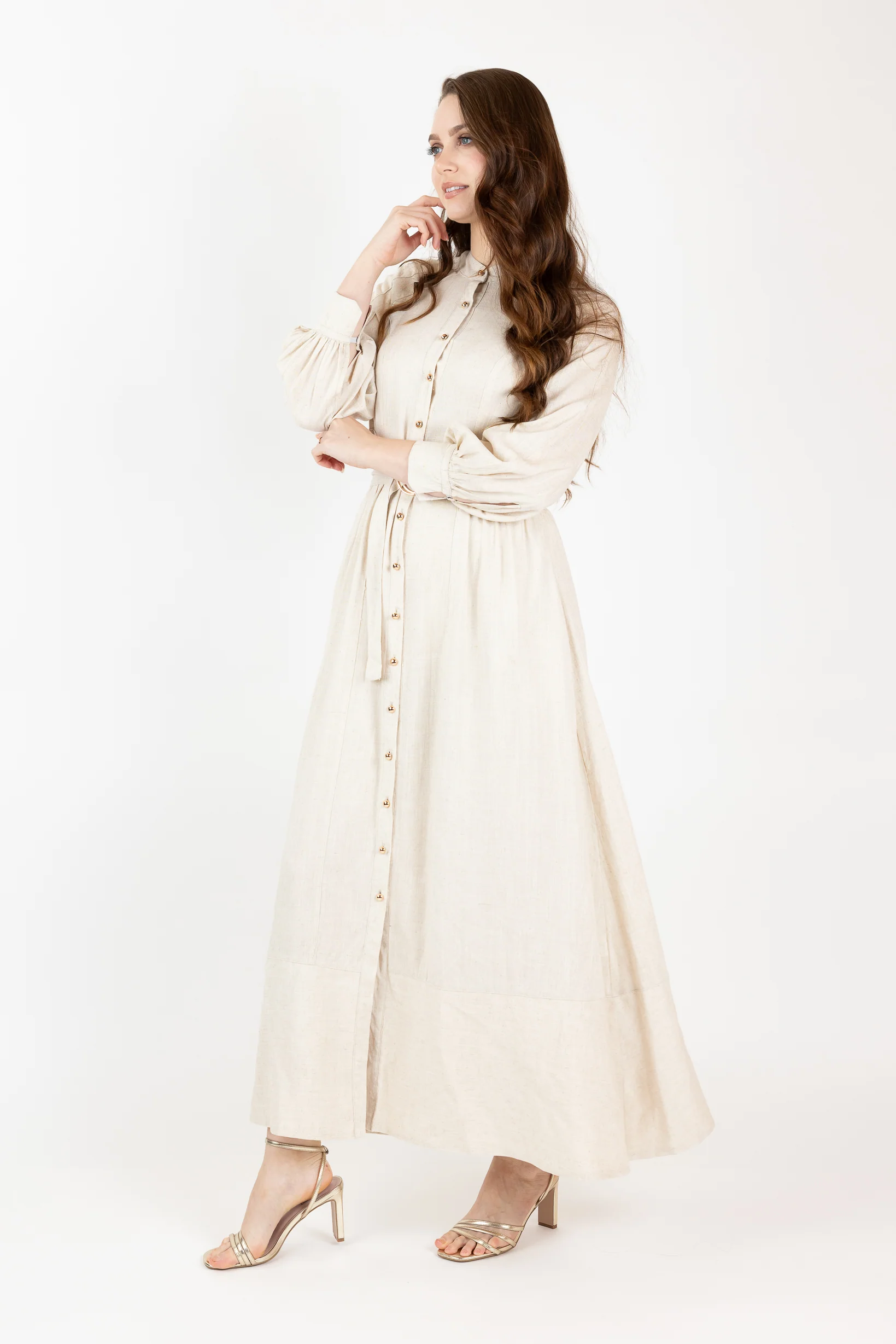 The Grand Adella Linen Maxi Dress - Image 15