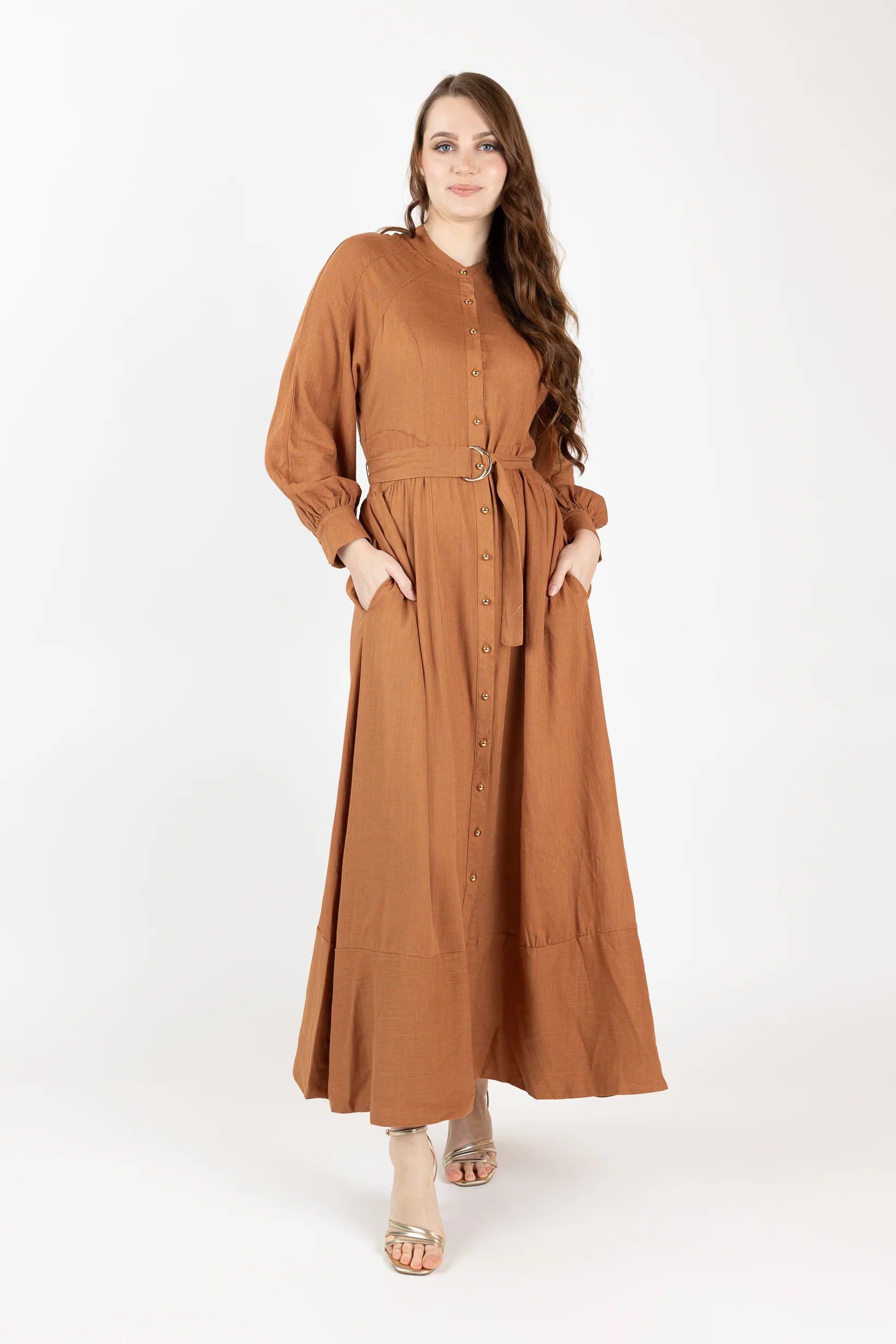 The Grand Adella Linen Maxi Dress - Image 3