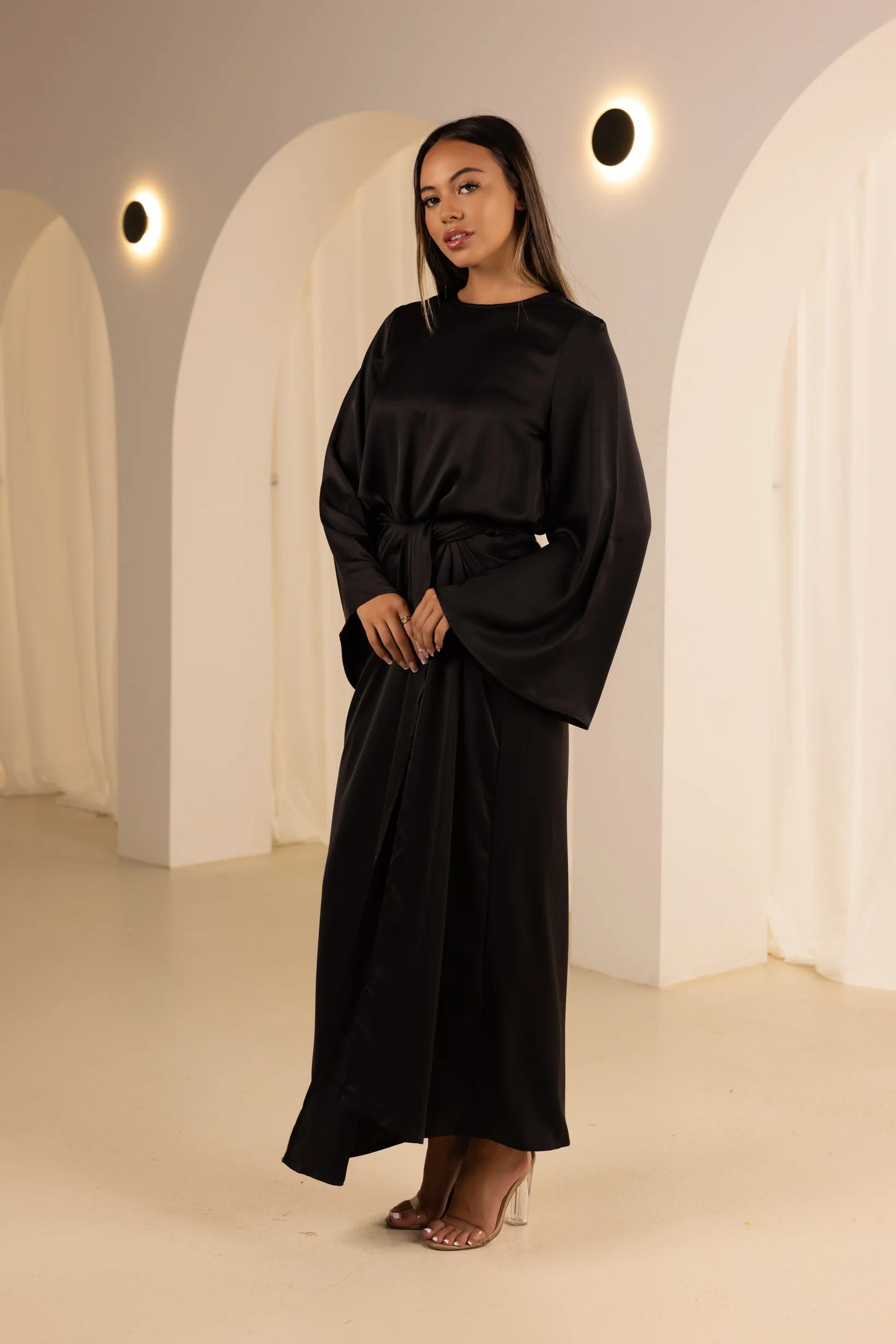 The Grand Bell Sleeve Top & Crossback Skirt Black Bundle - Image 3